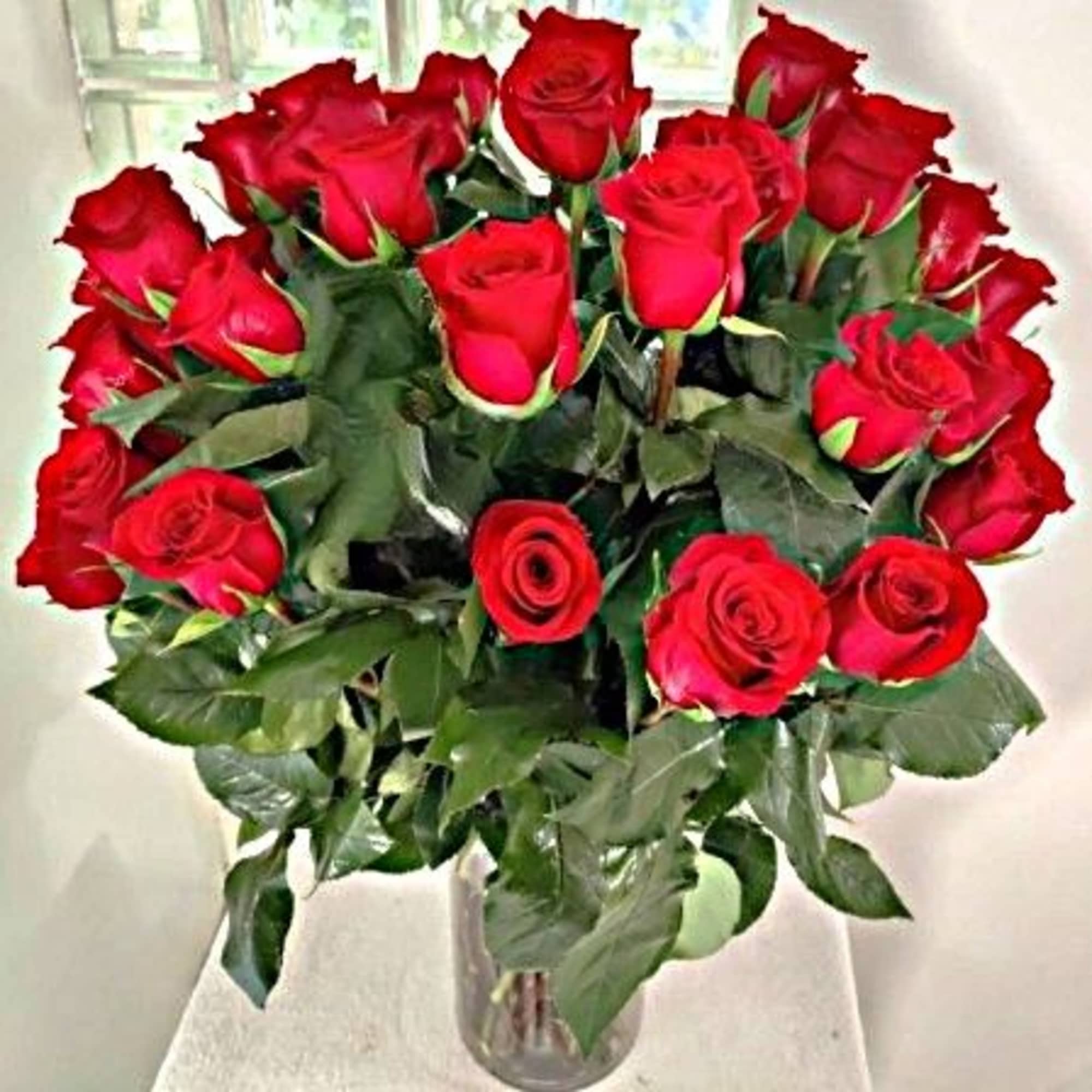 18 of the most beautiful red roses--when a dozen just won't do!
