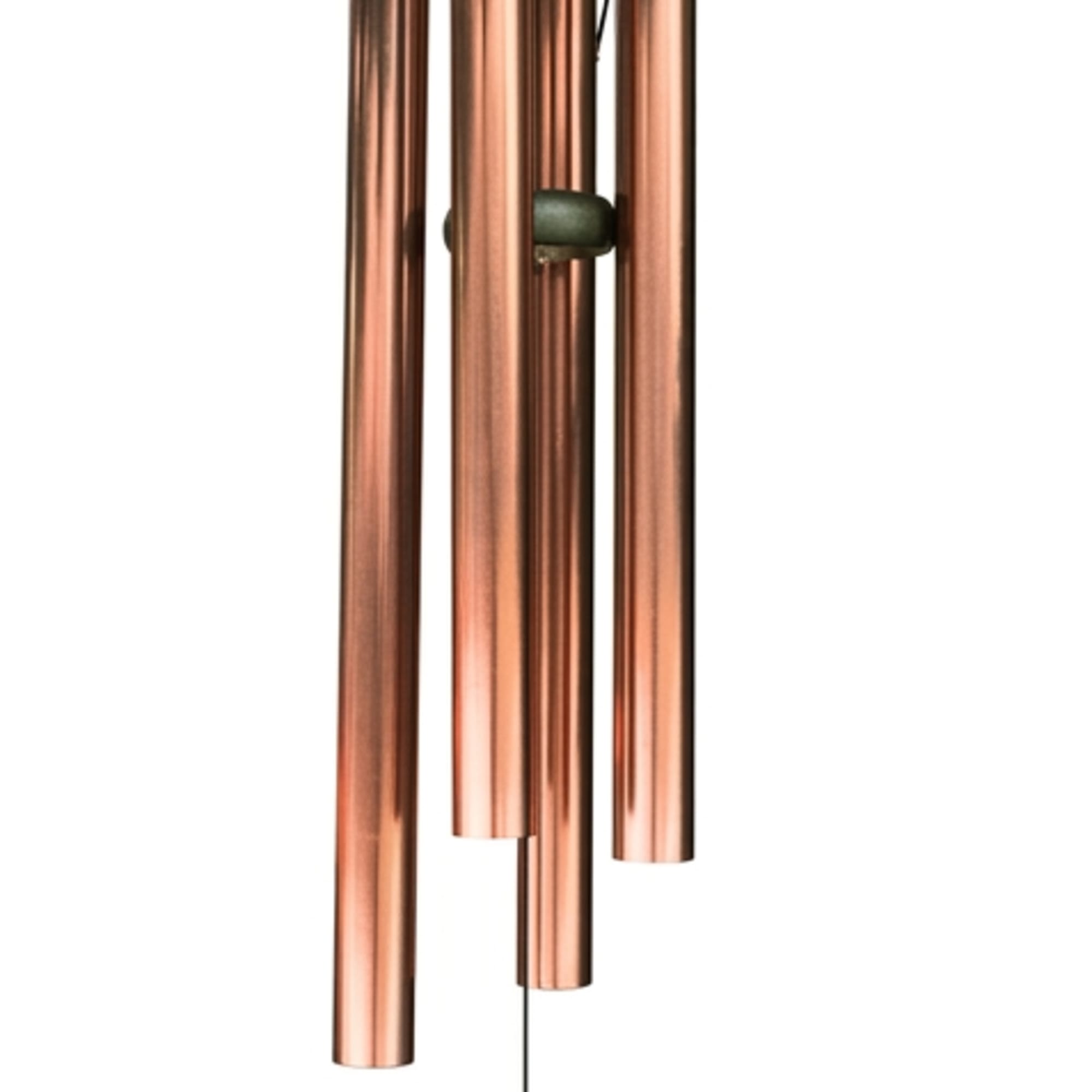 A long, copper-toned set of bronze tubes catches the eye first -