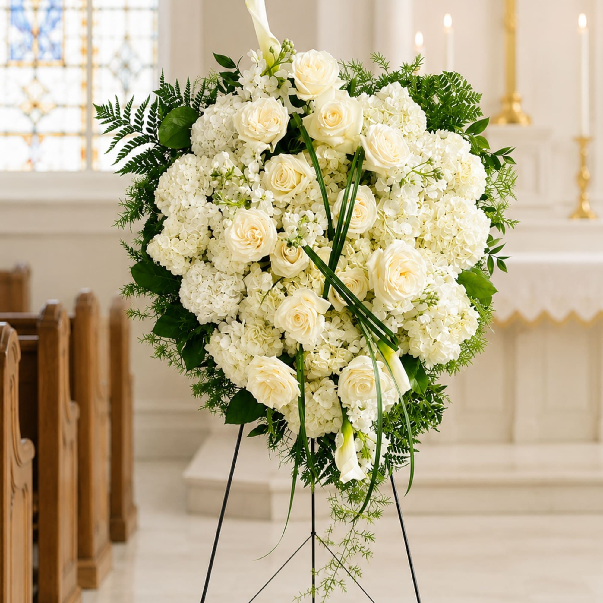 Eternal Grace Standing Spray

A timeless expression of sympathy and remembrance, the Eternal, photo 2 of 2