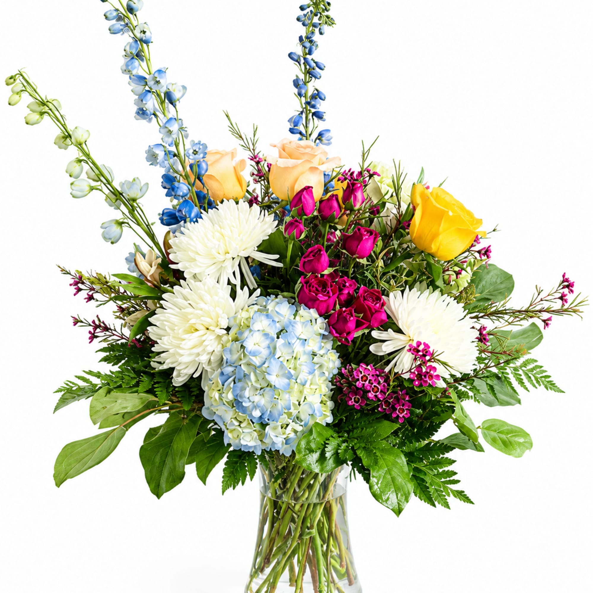 Sunshine &amp; Sky Bouquet

Bright, cheerful, and full of charm, the Sunshine &amp;