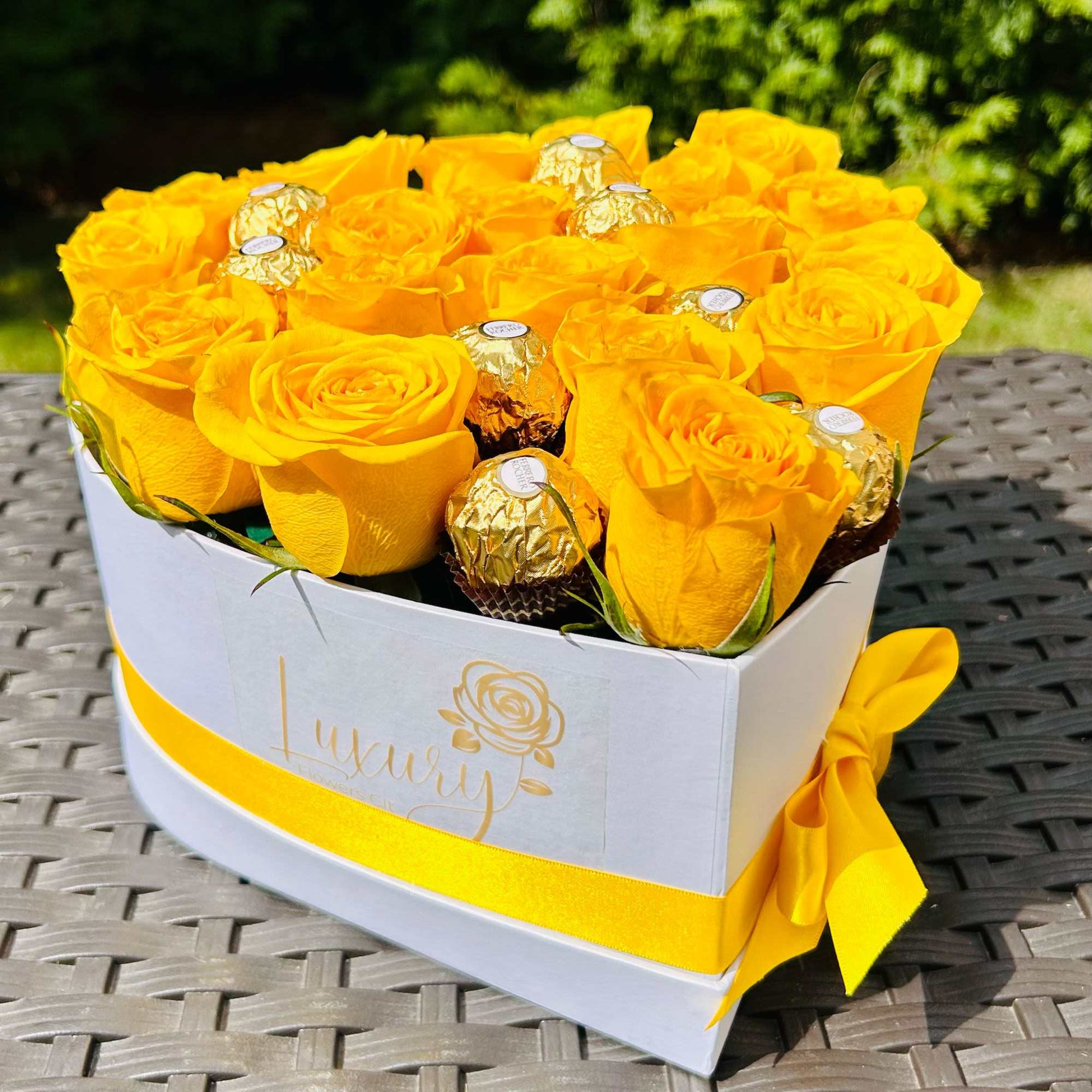 Candy Heart Box is an exclusive design of fresh roses and chocolates, photo 3 of 3
