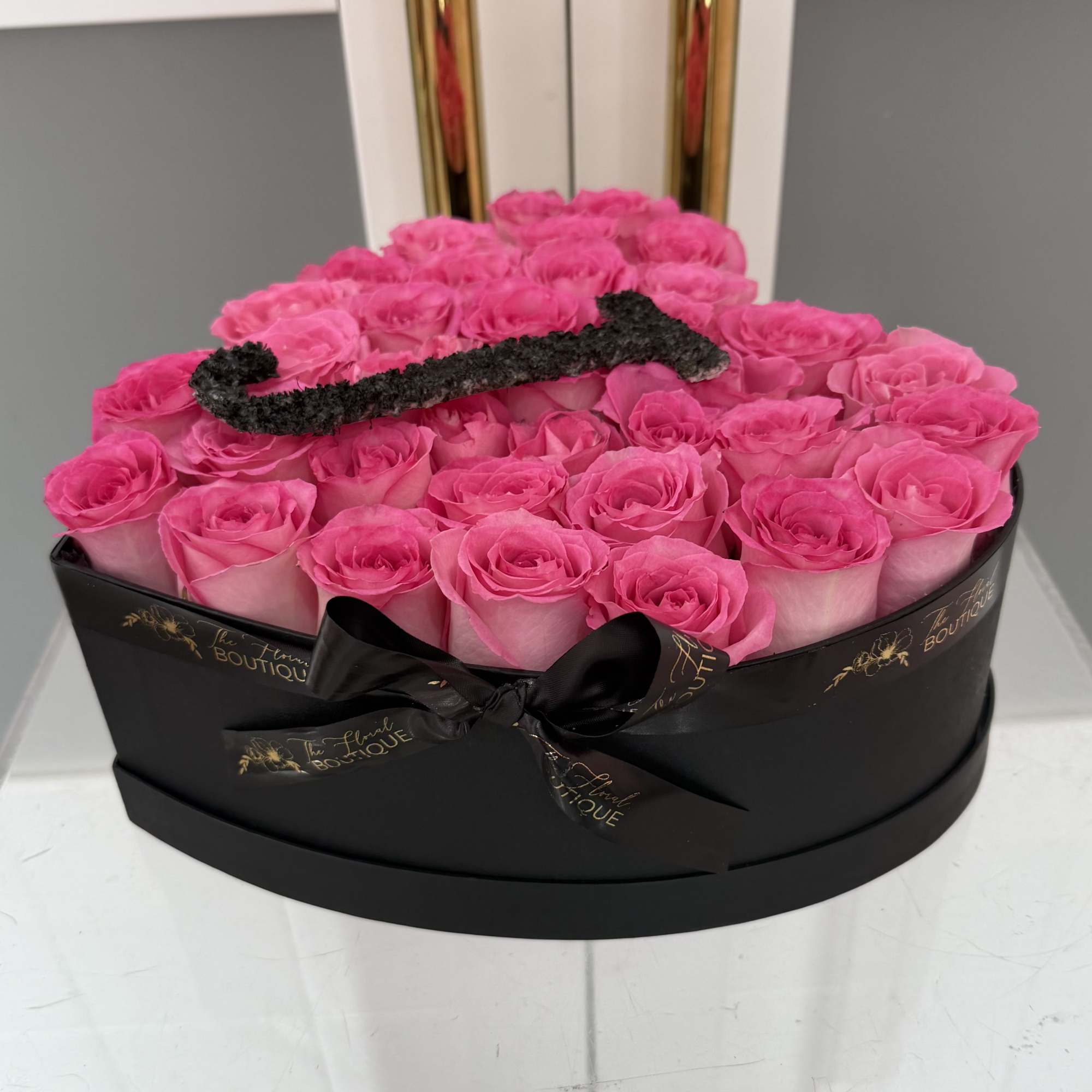 Make it personal, unforgettable, and effortlessly elegant. Our Initial Rose Heart Box, photo 2 of 2