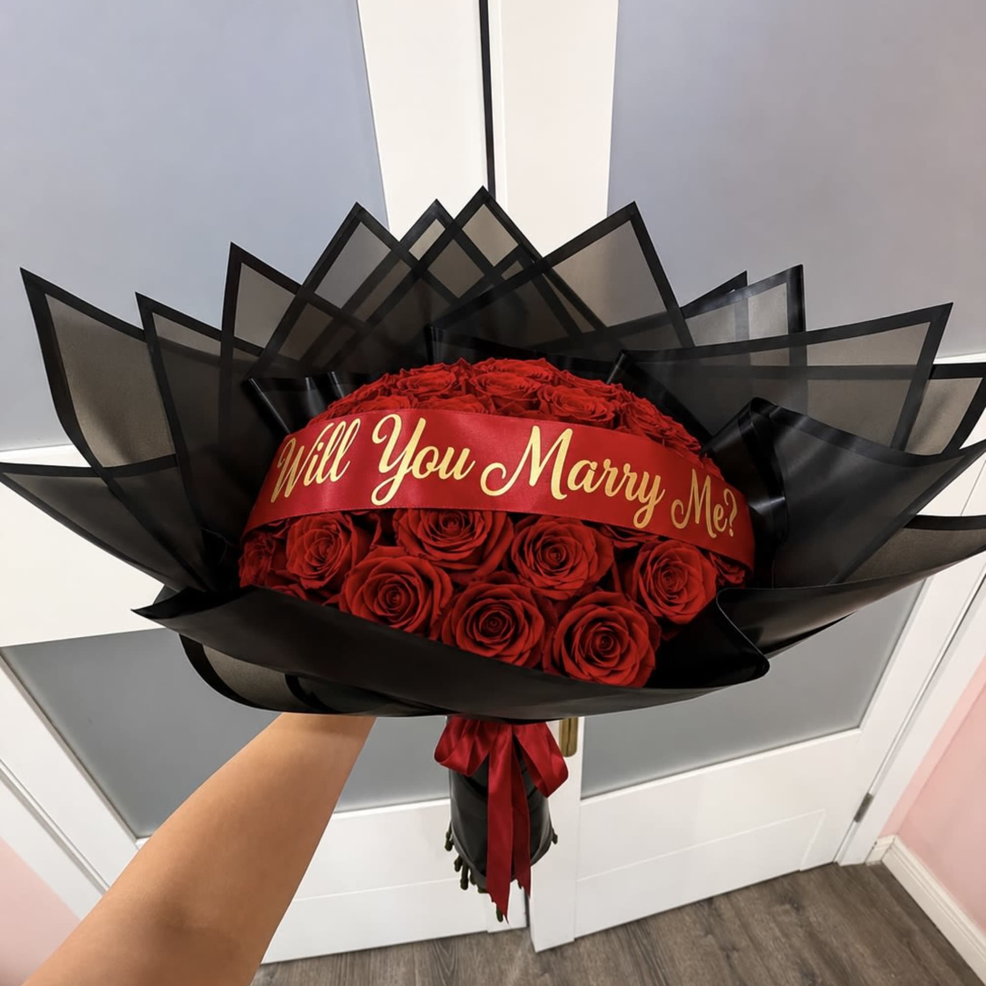 Create an unforgettable moment with our Signature Proposal Bouquet, a luxurious hand-tied, photo 2 of 2