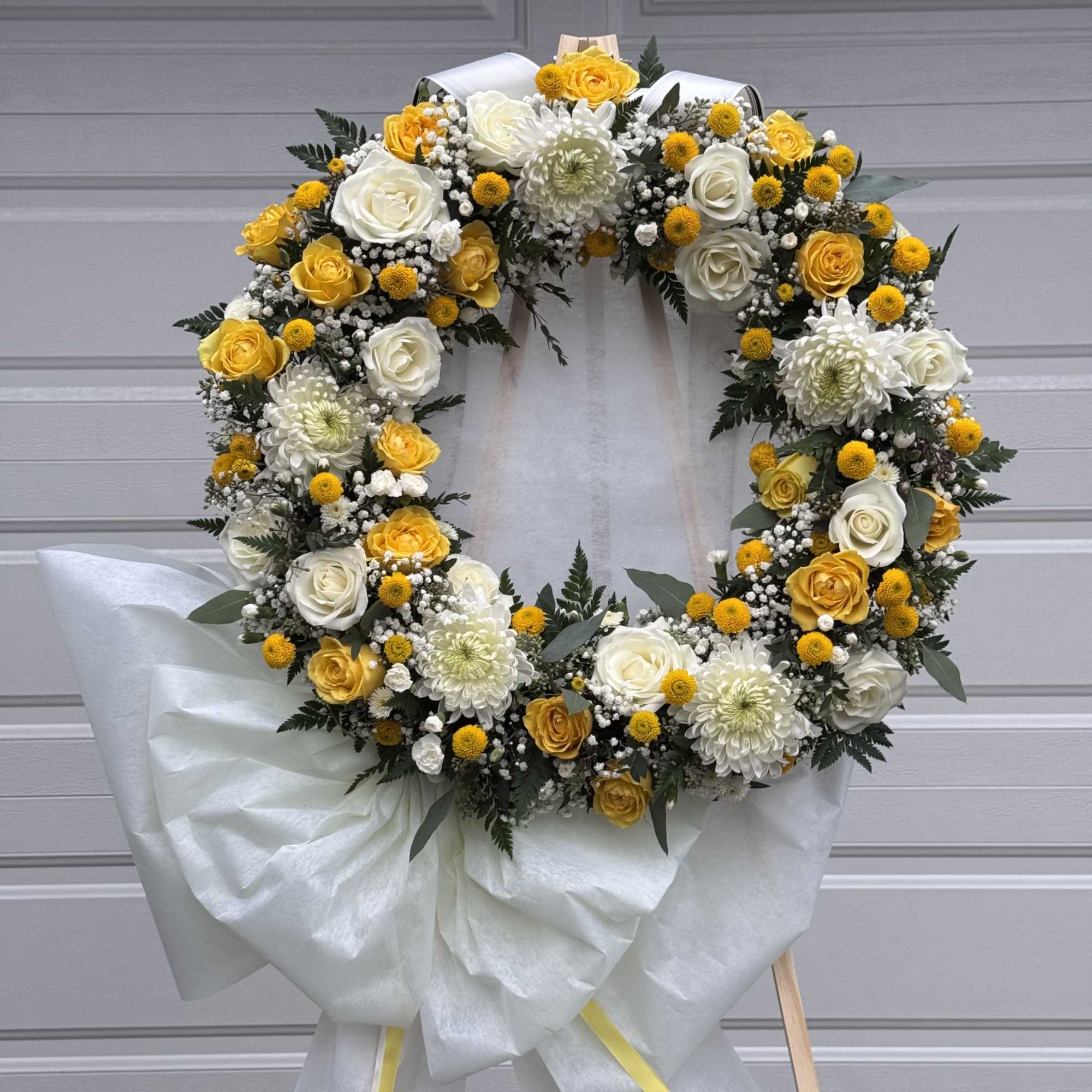 -18 inches Wreath or 24 inches Wreath
Include:
- 1 wooden stand 66 inches
-