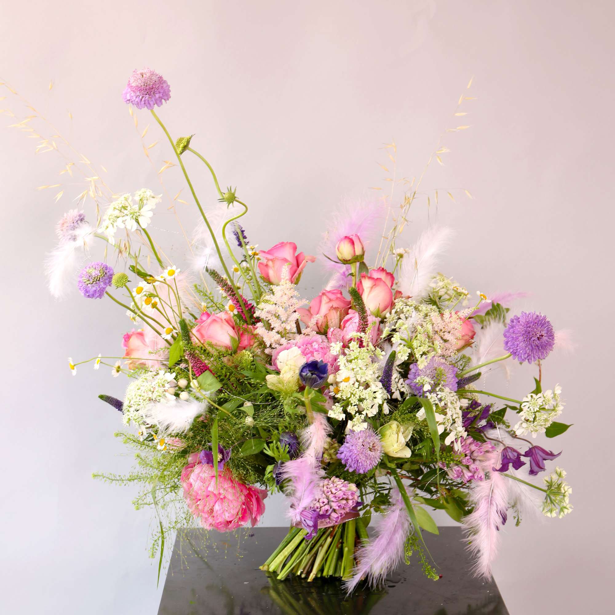 Big variety luxury bloom in this handtie bouquet. Such as Peony, garfen, photo 2 of 3