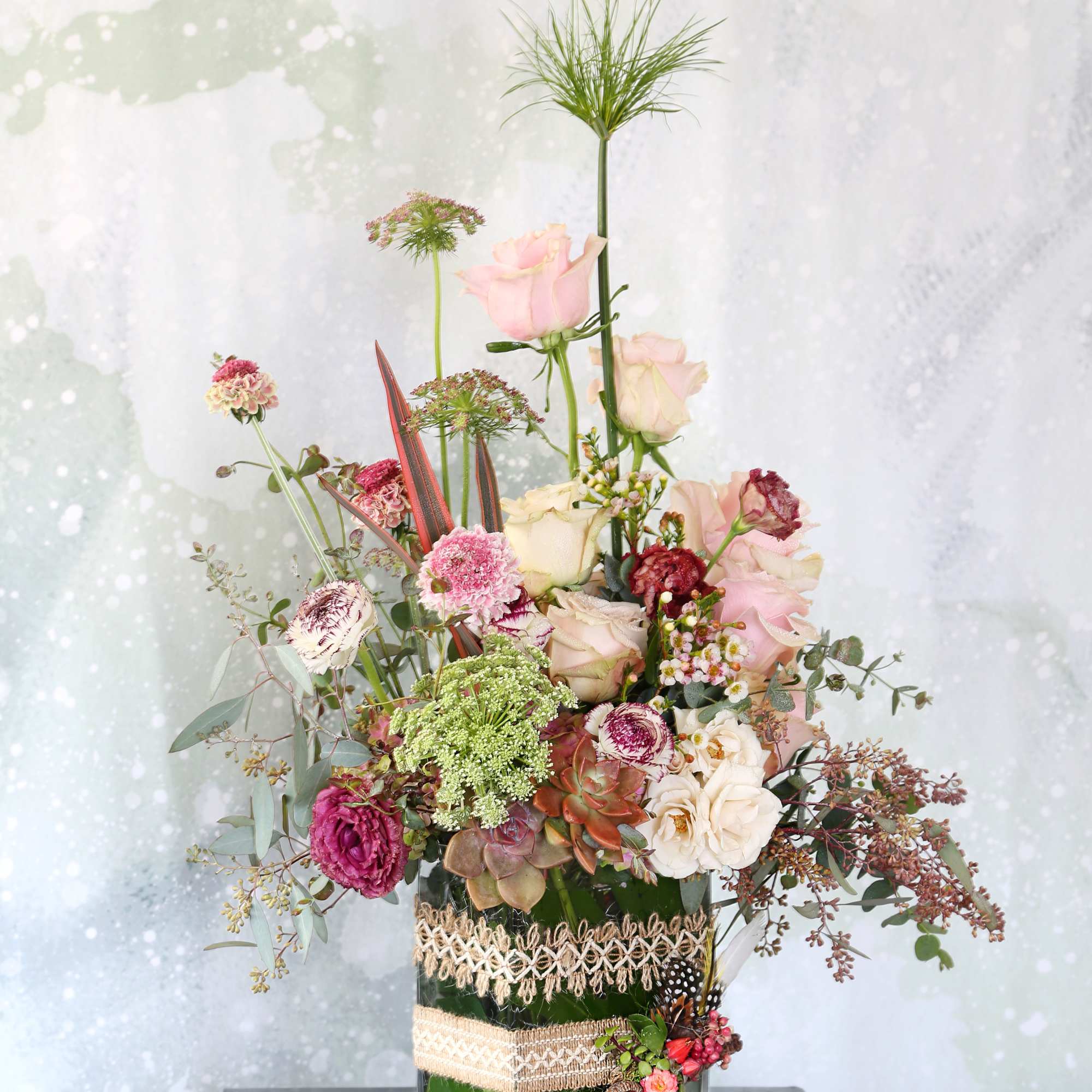 This arrangement made with a dozen different shade blush to ivory garden, photo 3 of 5