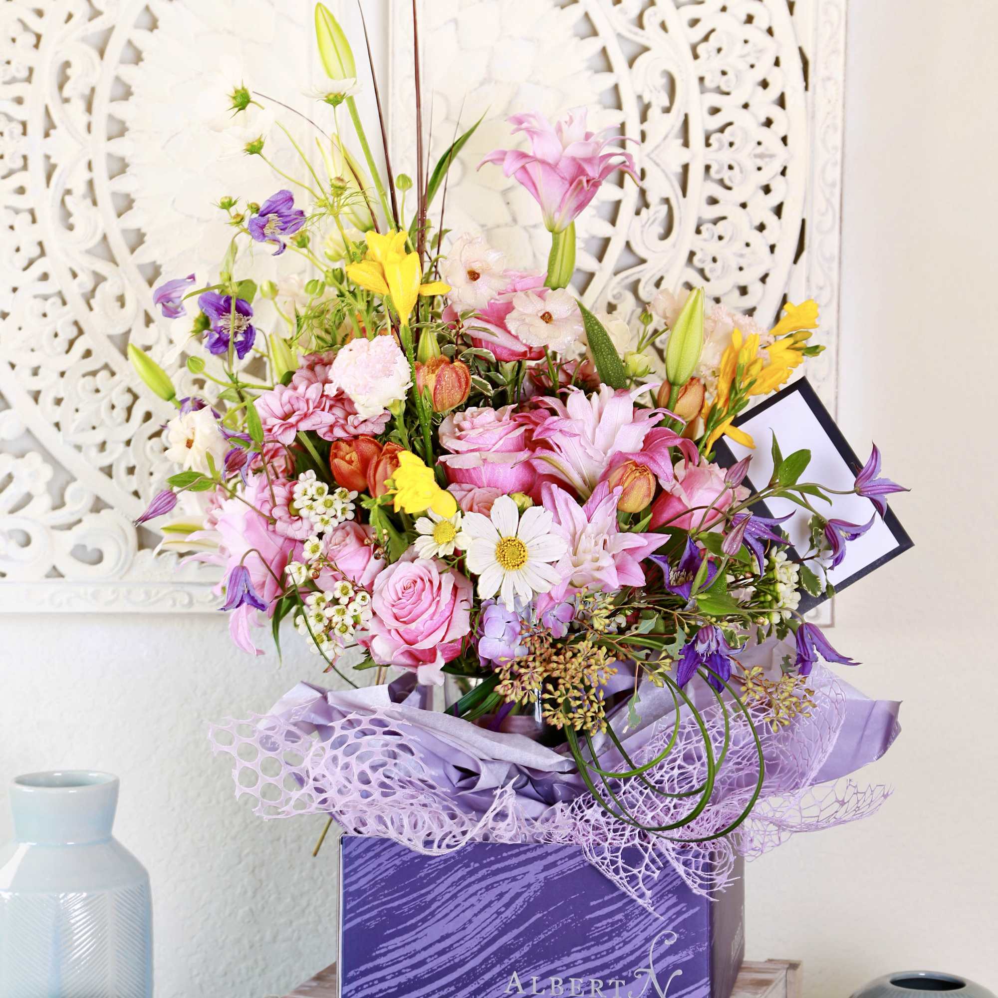 Experience the enchanting allure of our "Blossom Bliss" arrangement, a celebration of, photo 4 of 5