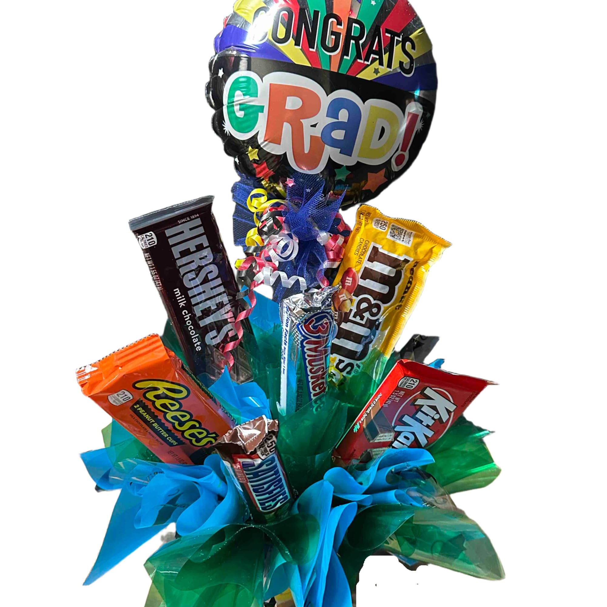 Assorted candy bars in a decorated gift box with a  small, photo 2 of 2