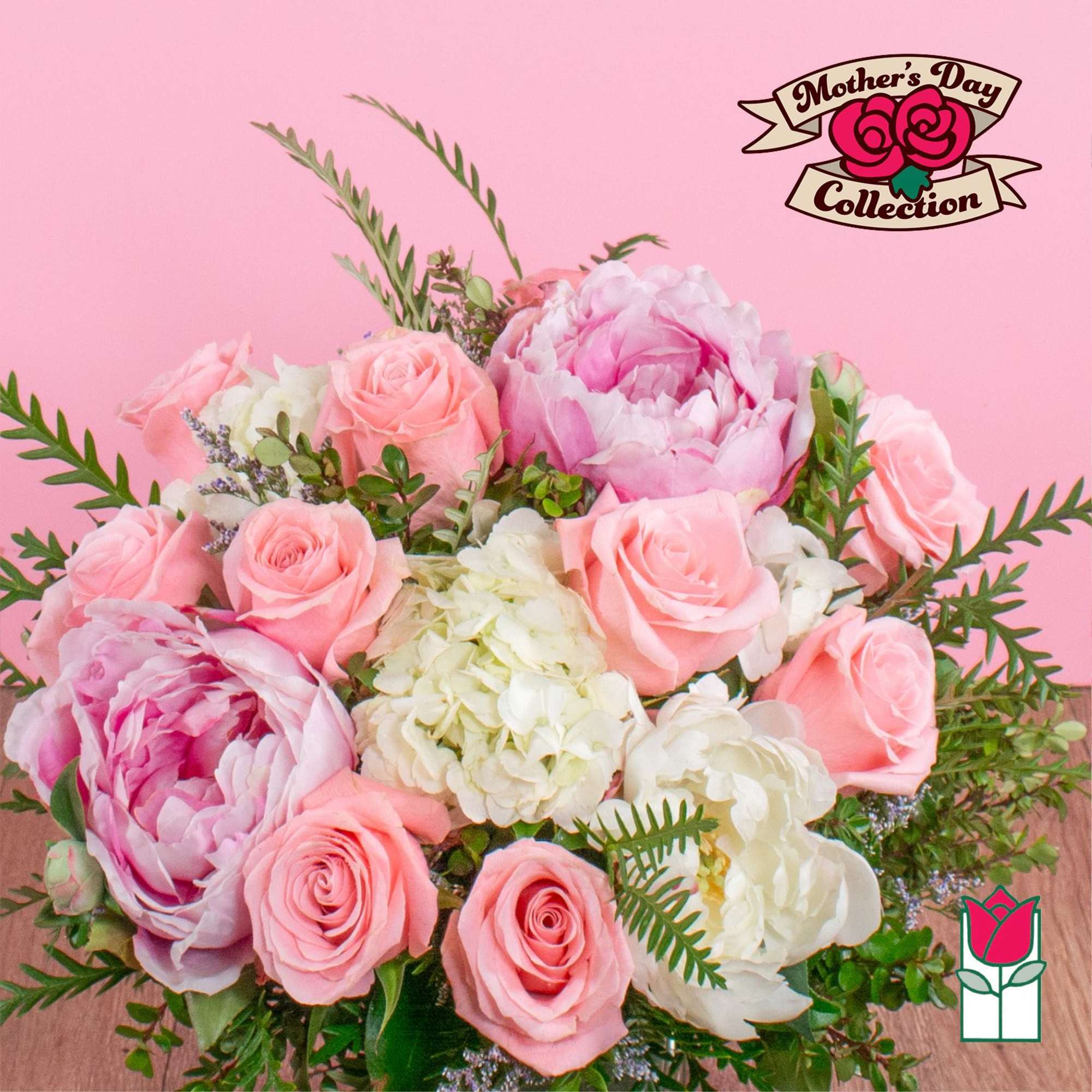  The Beretania Florist Peony Bouquet with beautiful peonies, roses and luxurious, photo 3 of 5
