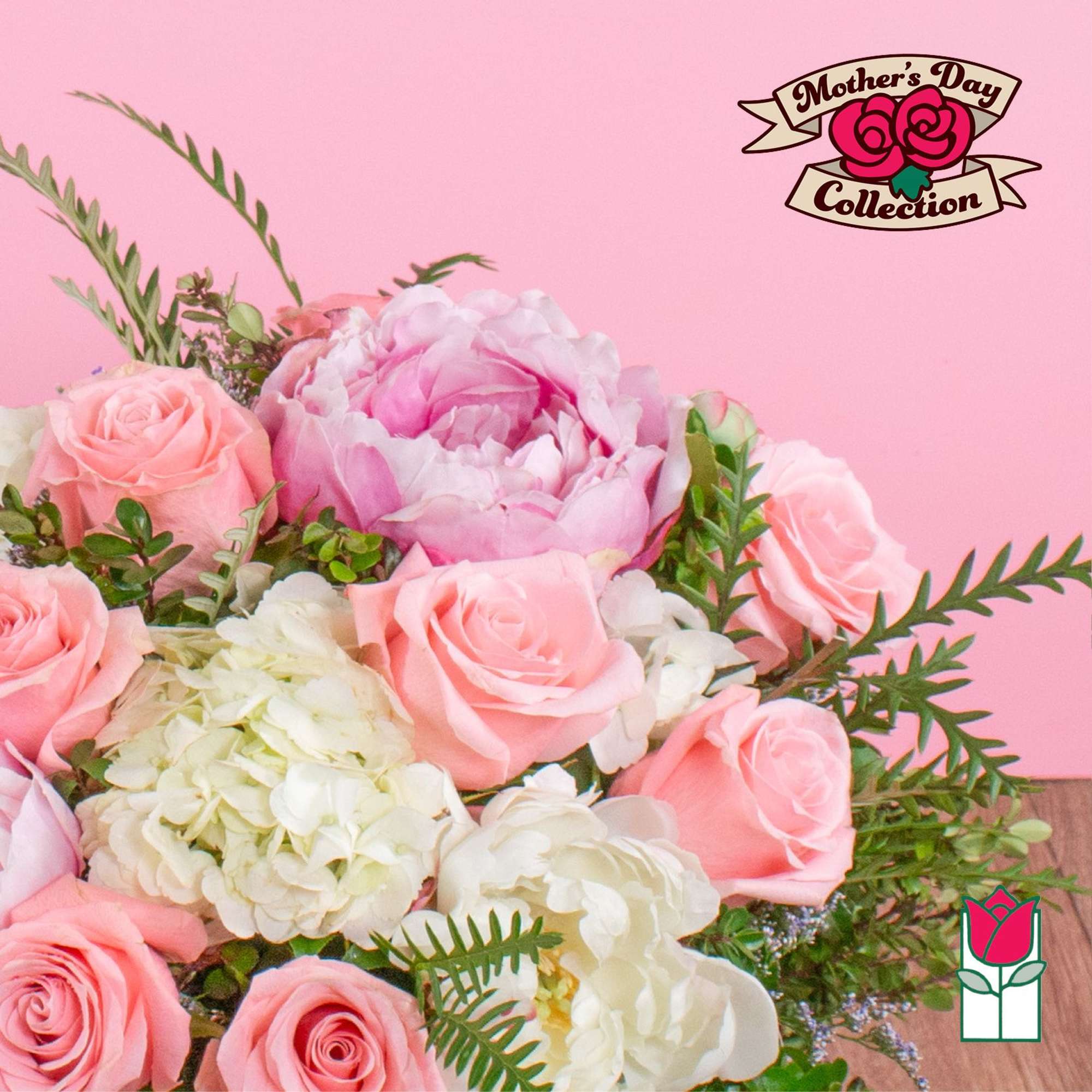  The Beretania Florist Peony Bouquet with beautiful peonies, roses and luxurious, photo 4 of 5