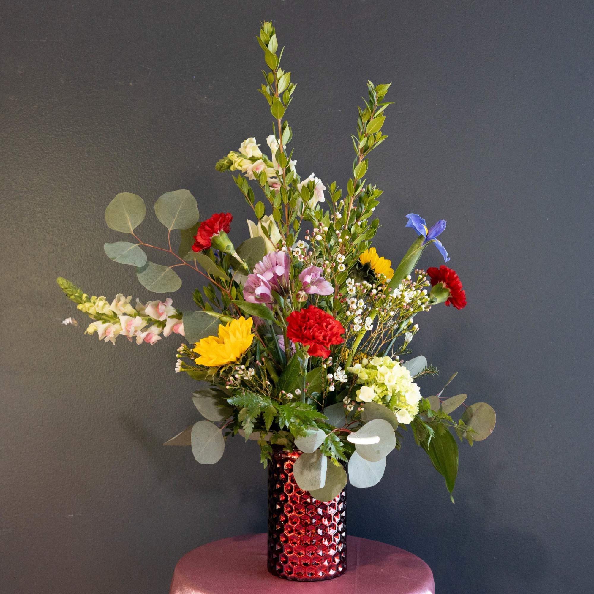 Vibrant Goddess is a tall arrangement with a vibrant variety of floral, photo 2 of 2