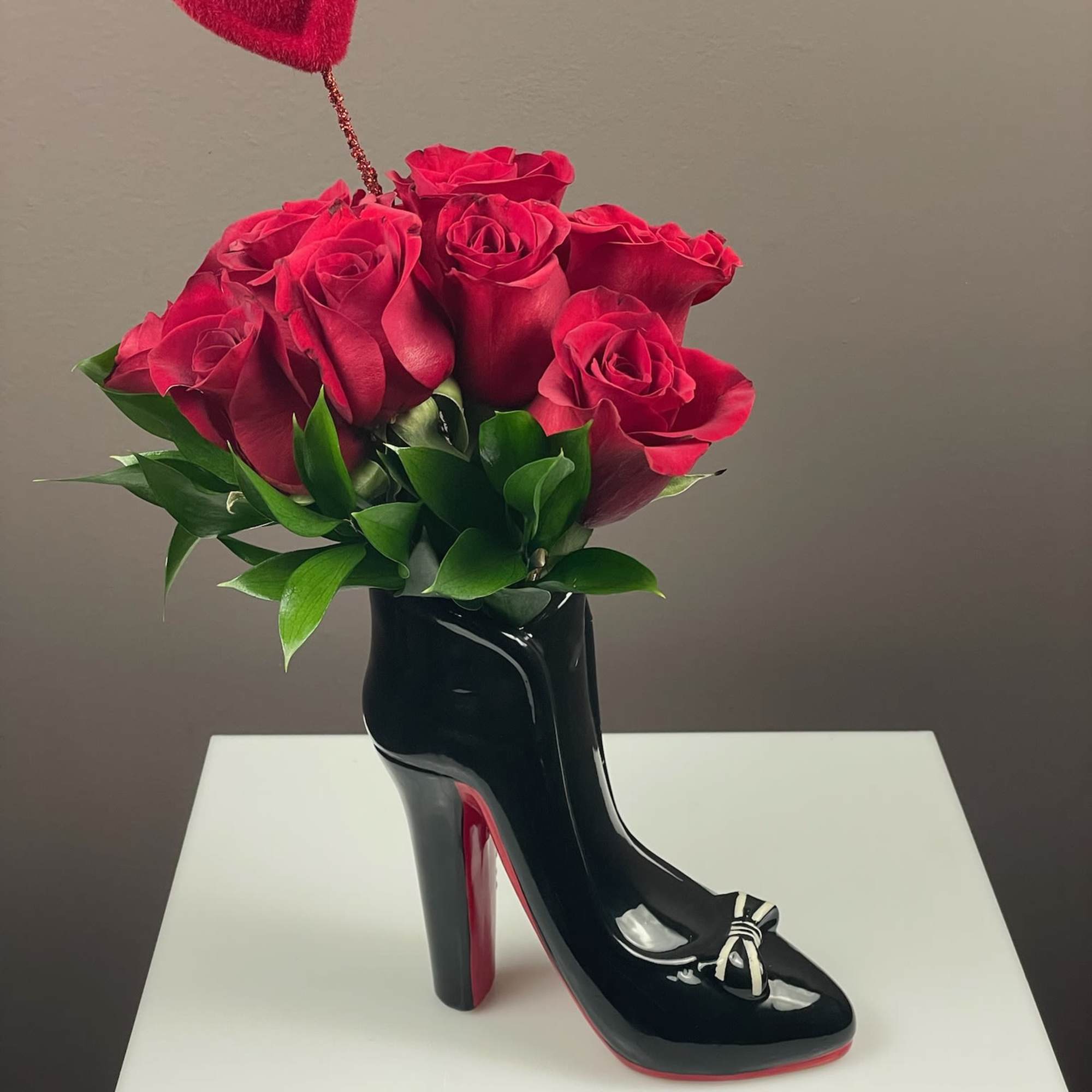 Step into style with our most requested floral arrangement! This chic, high-fashion, photo 2 of 3