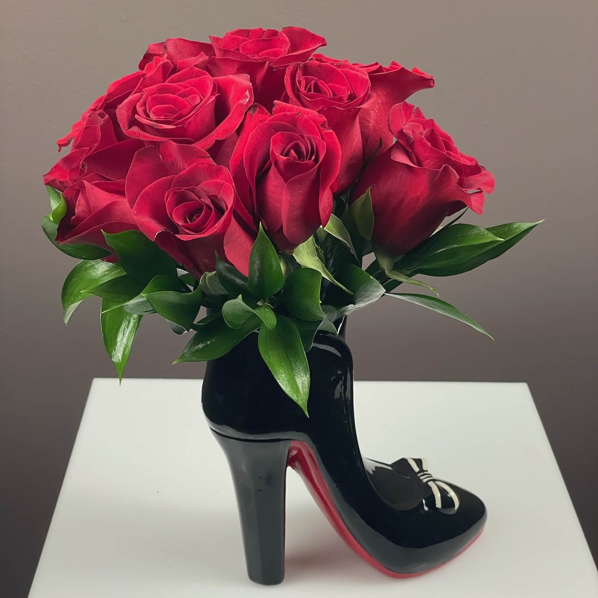 Step into style with our most requested floral arrangement! This chic, high-fashion, photo 2 of 3