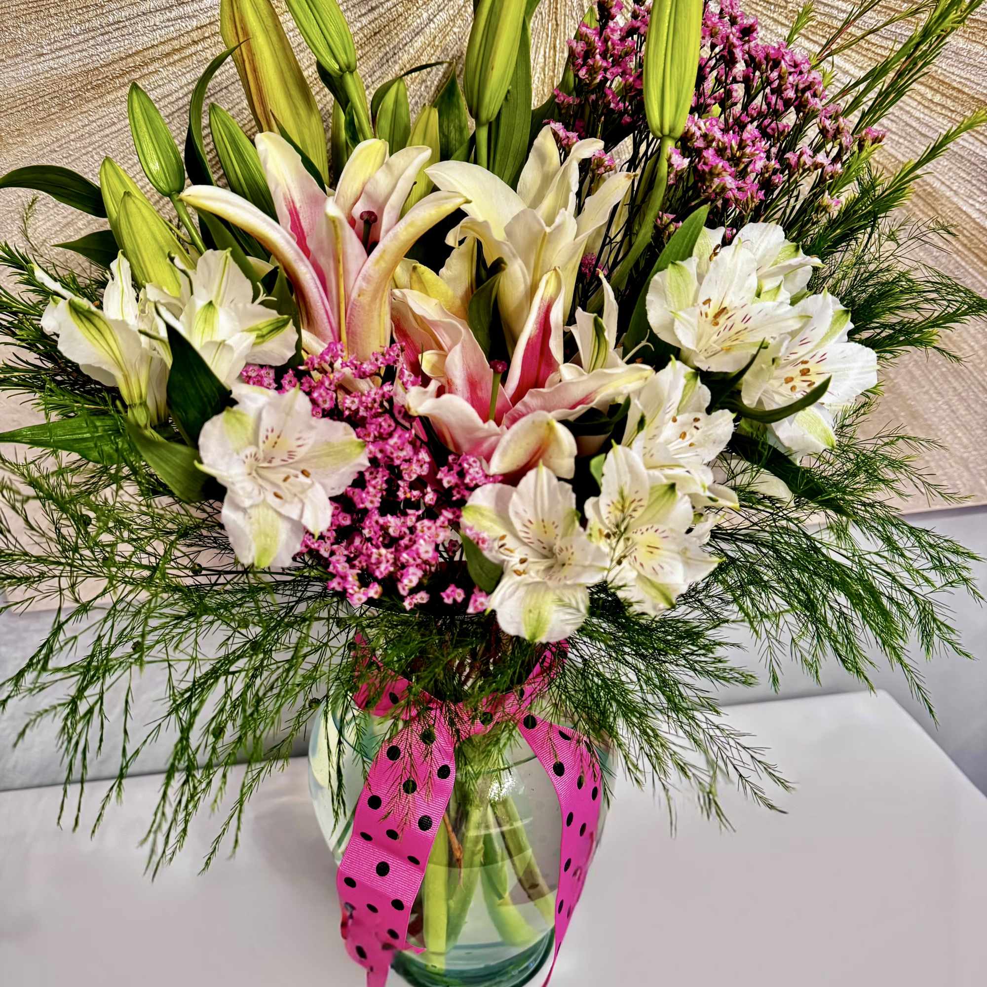 The bouquet features premium flowers in various shades, each carefully chosen for, photo 2 of 3