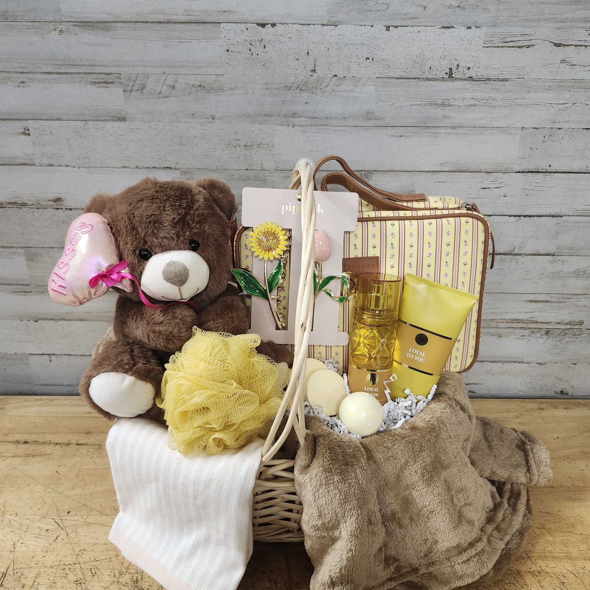 Show your affection with this cheerful gift basket, containing:

- Plush Throw Blanket
-, photo 2 of 2