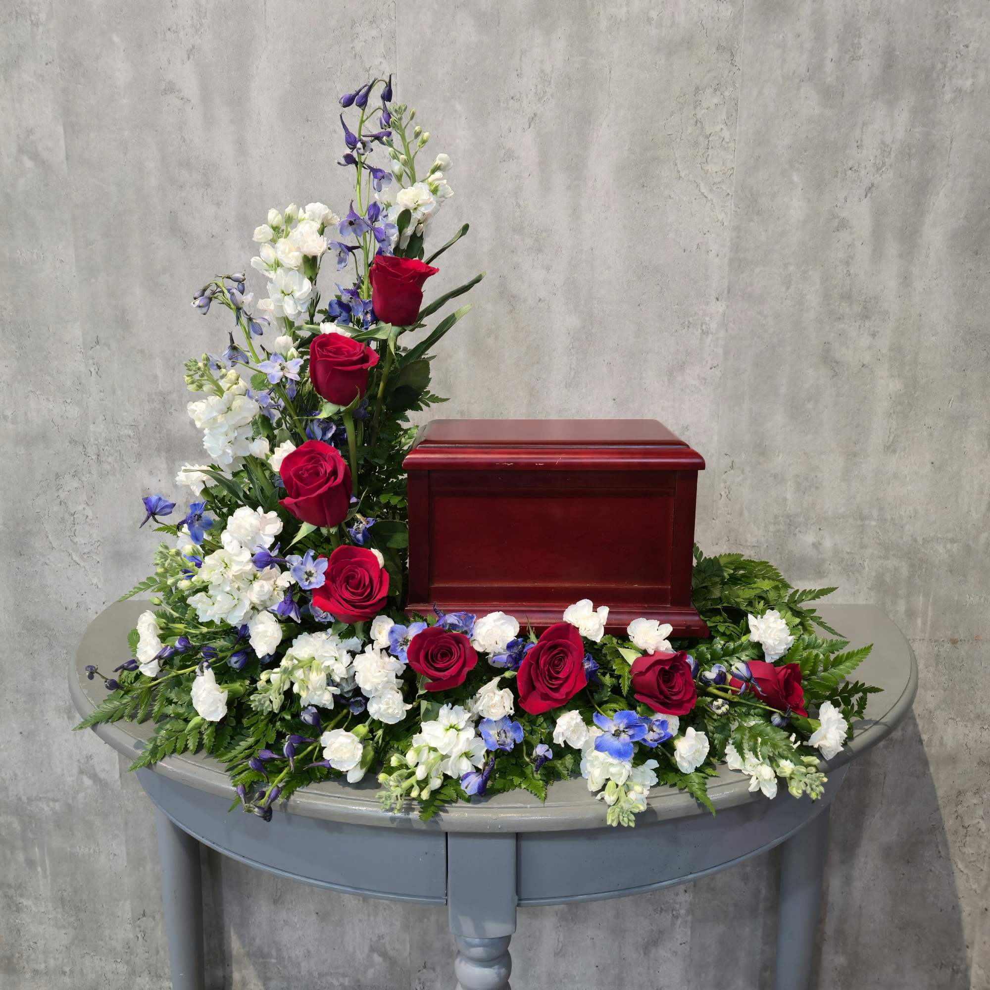 A simple and delicate urn spray. This arrangement is only available for, photo 2 of 2