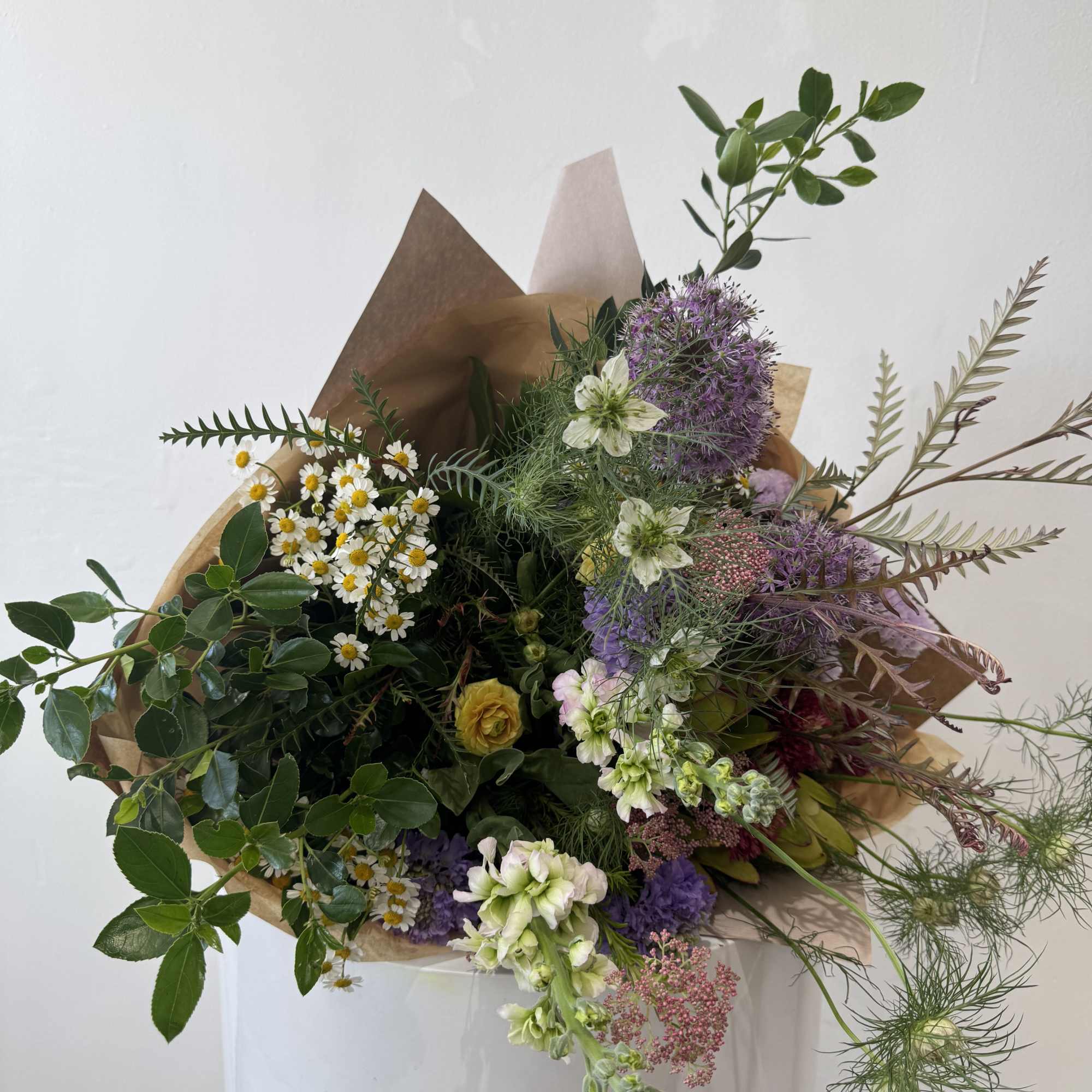 You cannot go wrong with this massive hand-tied garden bouquet.  Full