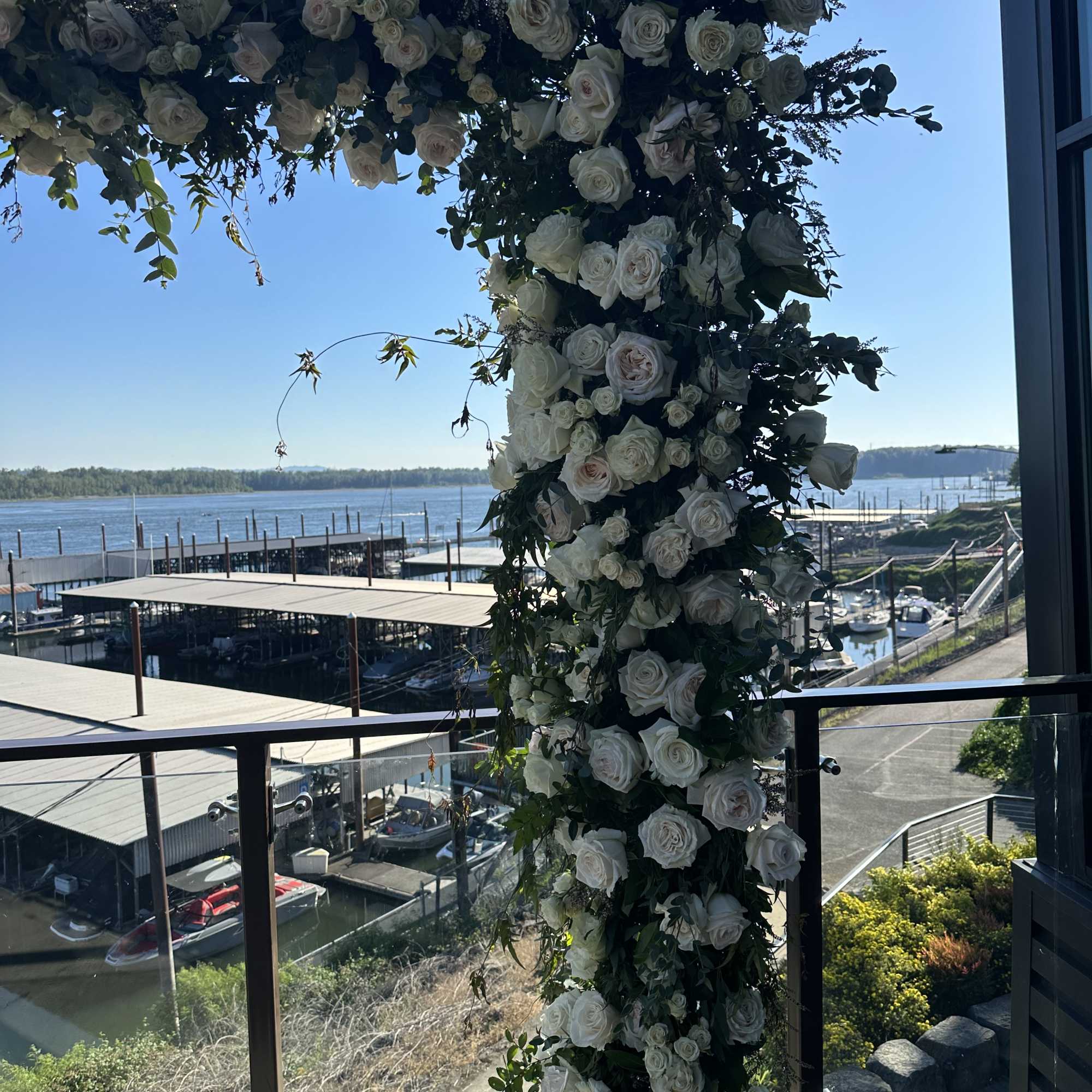 A breathtaking 10 by 8 ft ,floral arch with lush premium blooms, photo 2 of 9