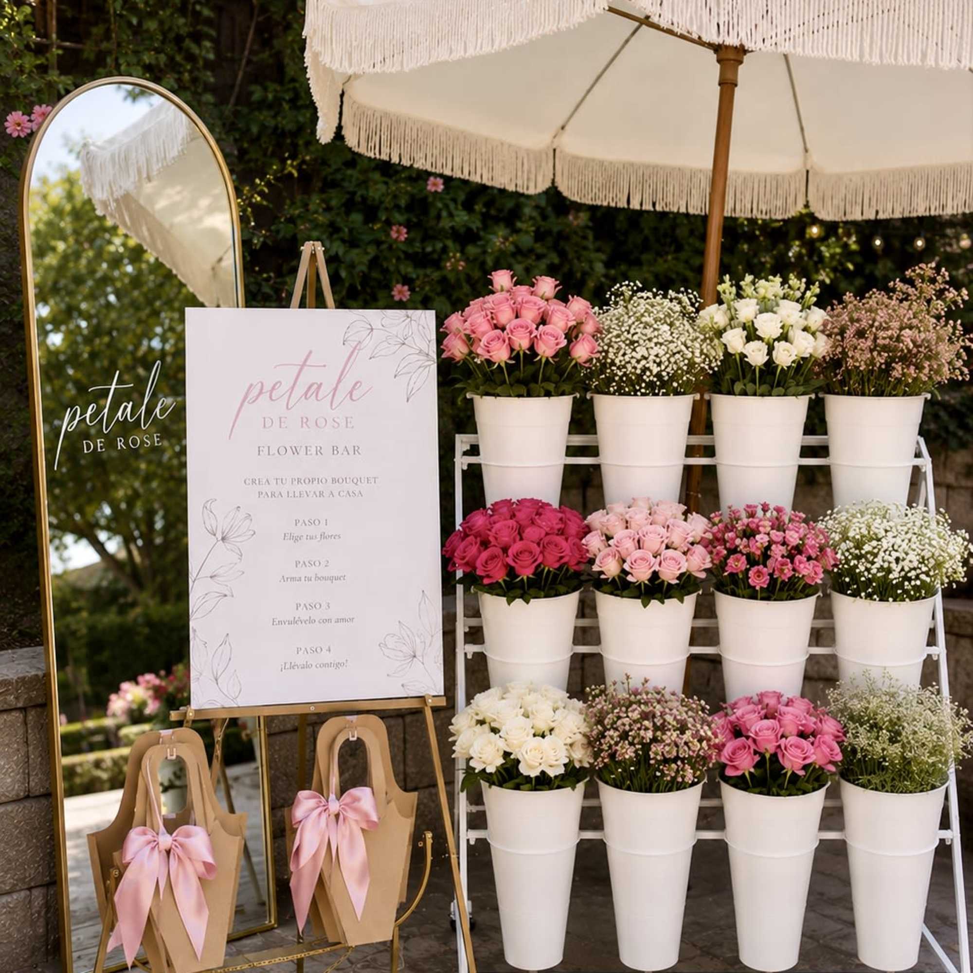 P&eacute;tale de Rose Flower Bar 

An interactive floral experience where your guests