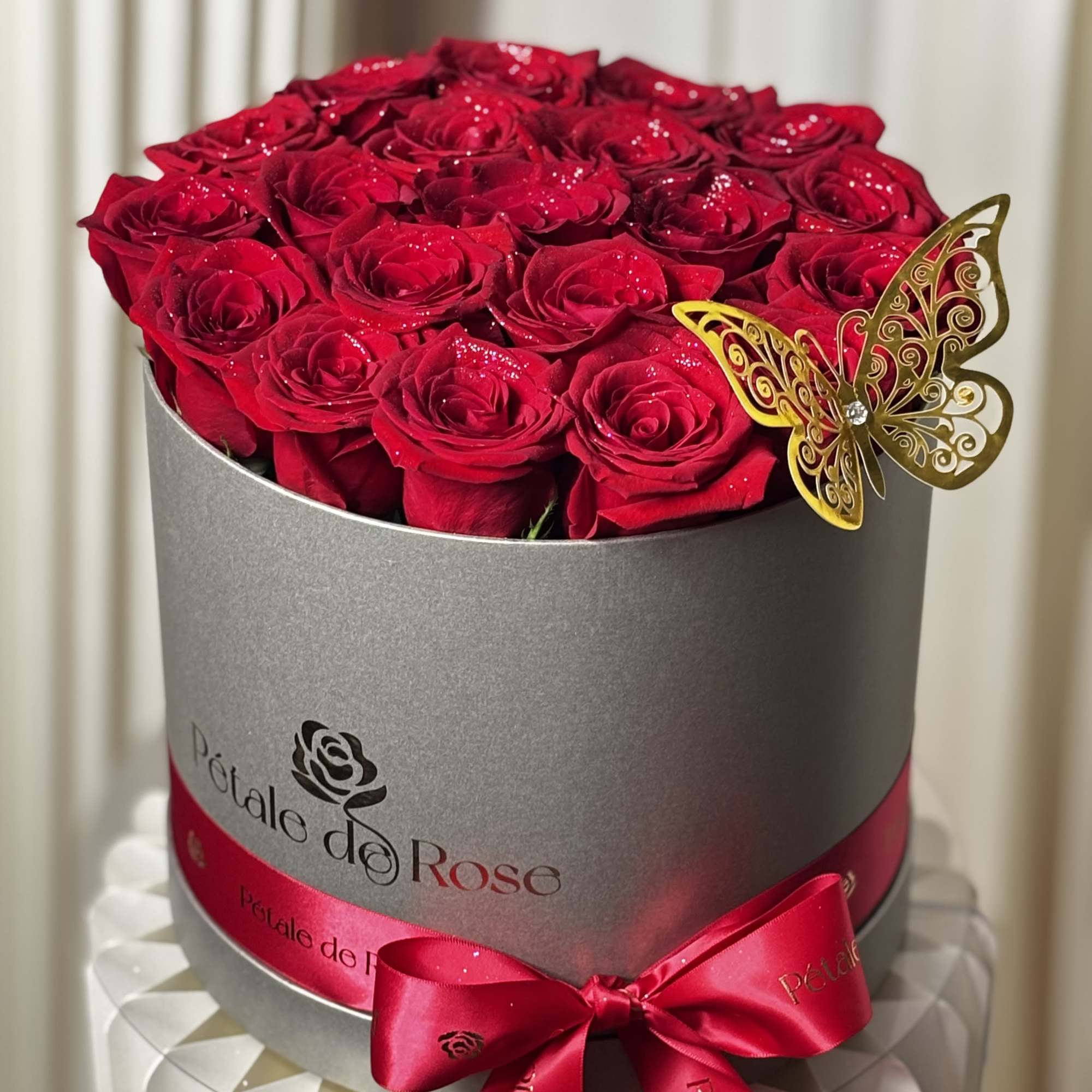A luxurious arrangement designed to make every moment unforgettable. Our Ruby Royale
