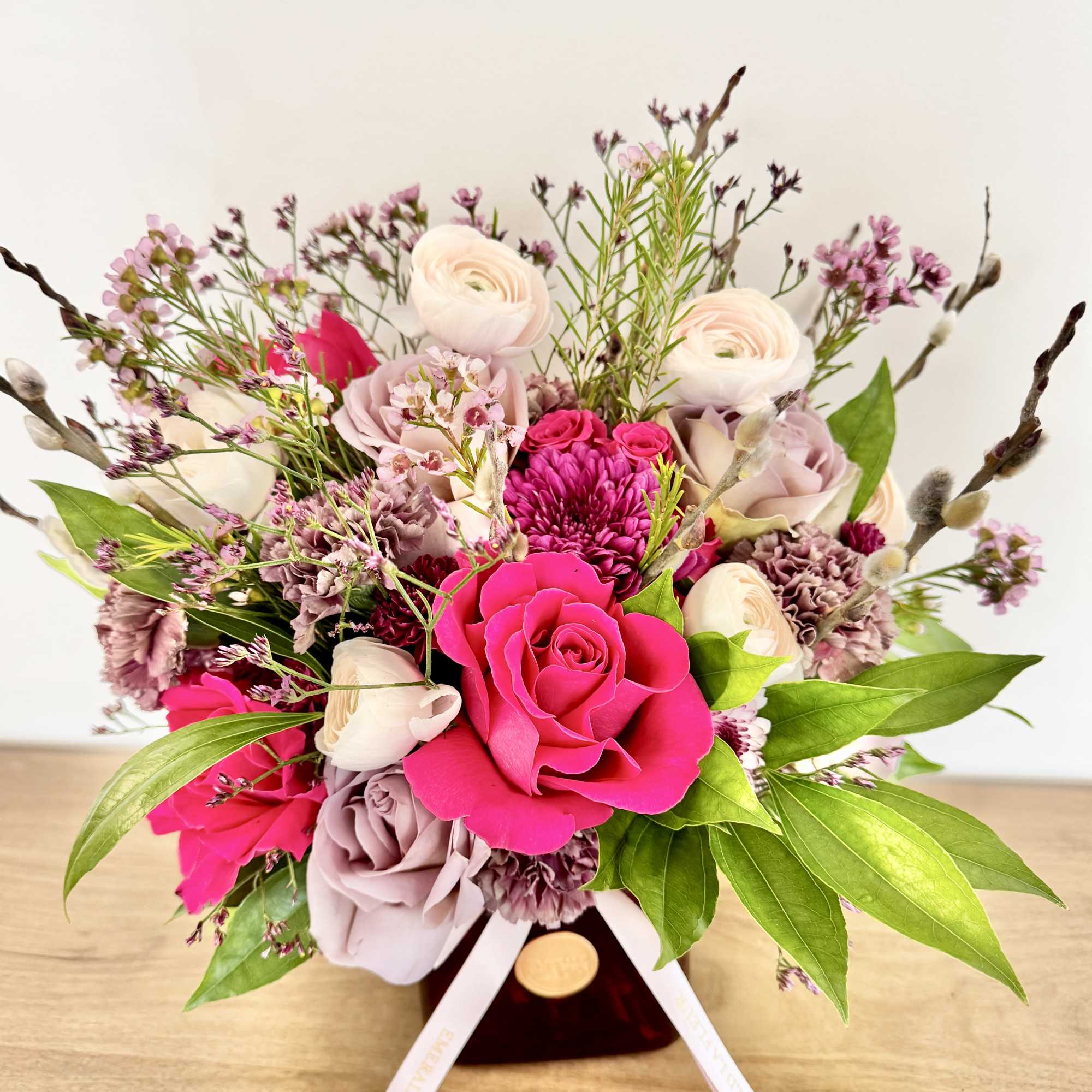 Ruby Femme is a confident and romantic floral design arranged in red, photo 7 of 7