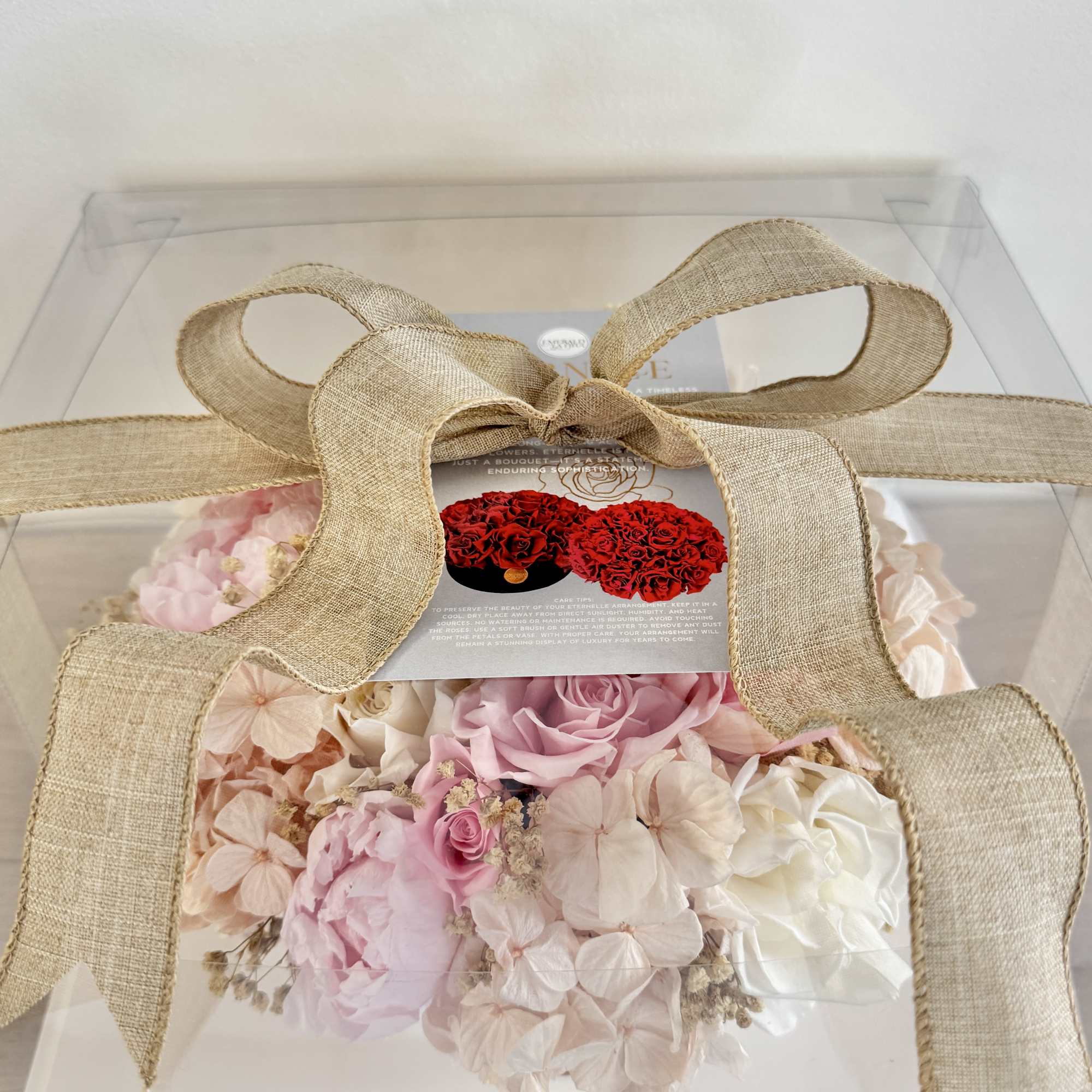 A timeless garden-inspired arrangement featuring premium preserved roses, hydrangeas, peonies, and delicate, photo 6 of 6