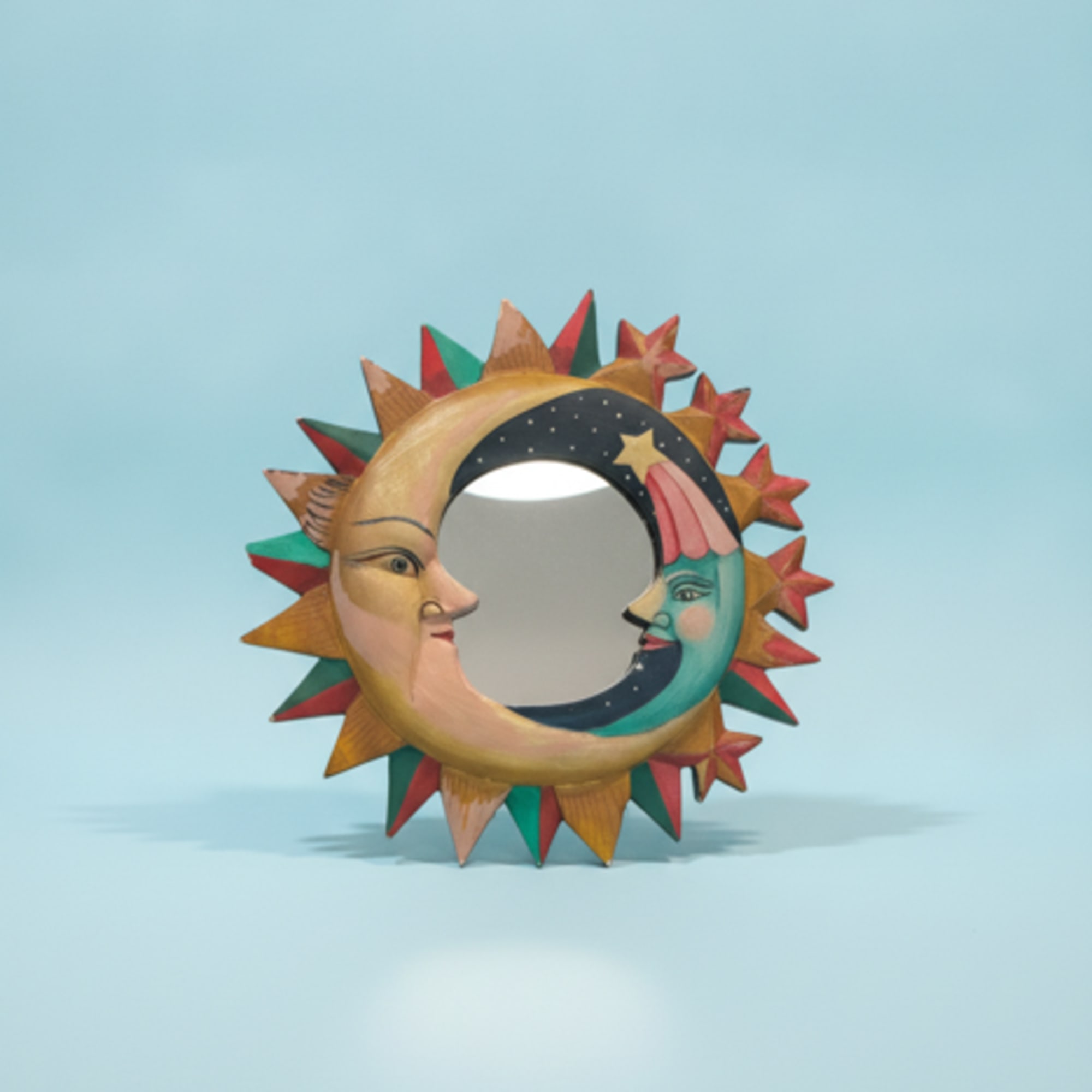 Bright, folk‑art charm meets a cheerful bouquet in this painted mirror and, photo 2 of 2