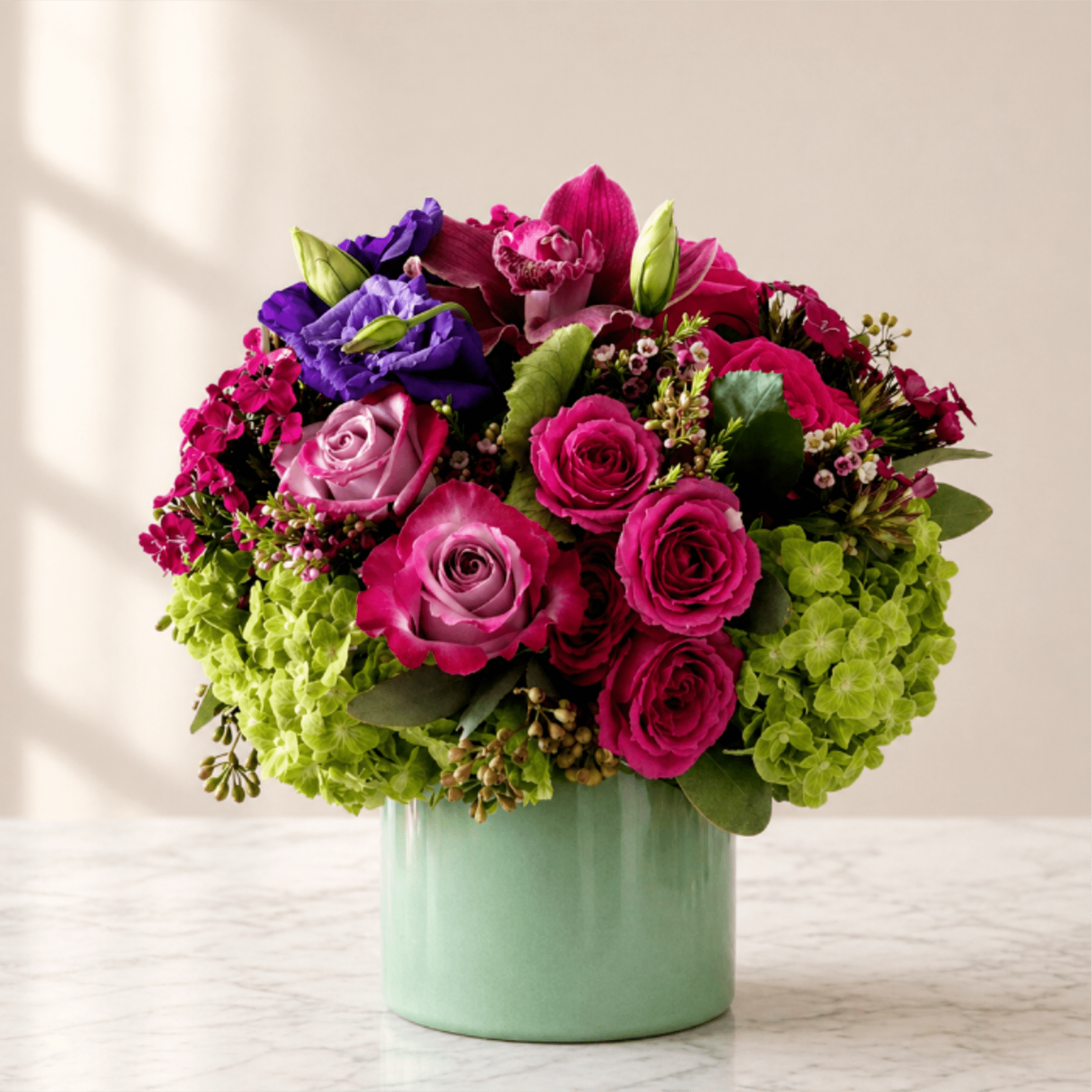 Sweet Affection is a lush, garden-inspired arrangement designed to make a lasting