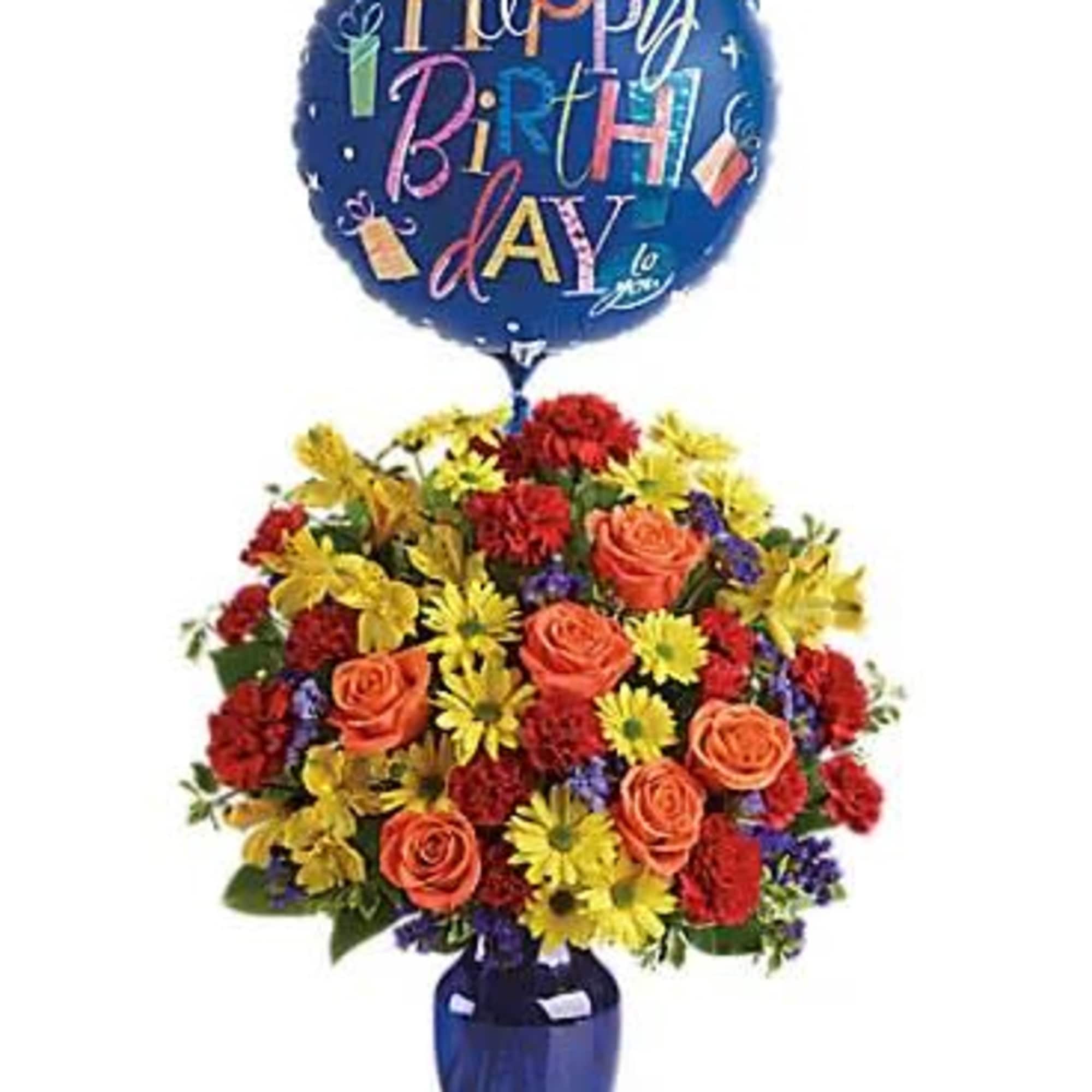 Make birthday spirits soar by sending this fabulously fun birthday bouquet and, photo 3 of 3