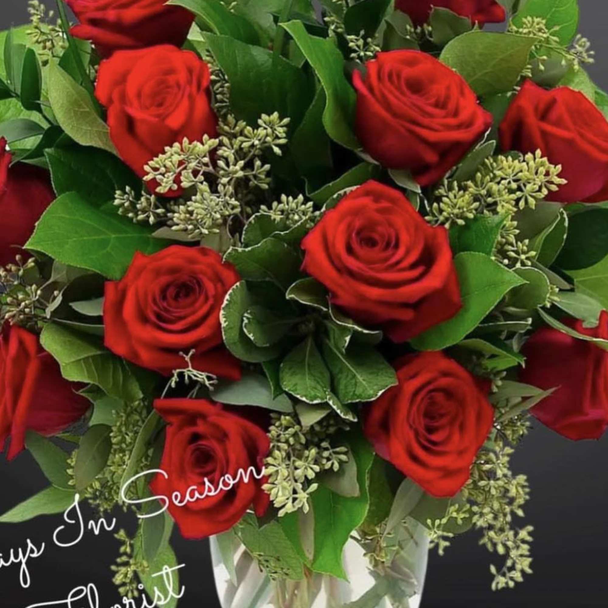 Embrace your feelings with a classic gift of long-stem red roses. Displayed