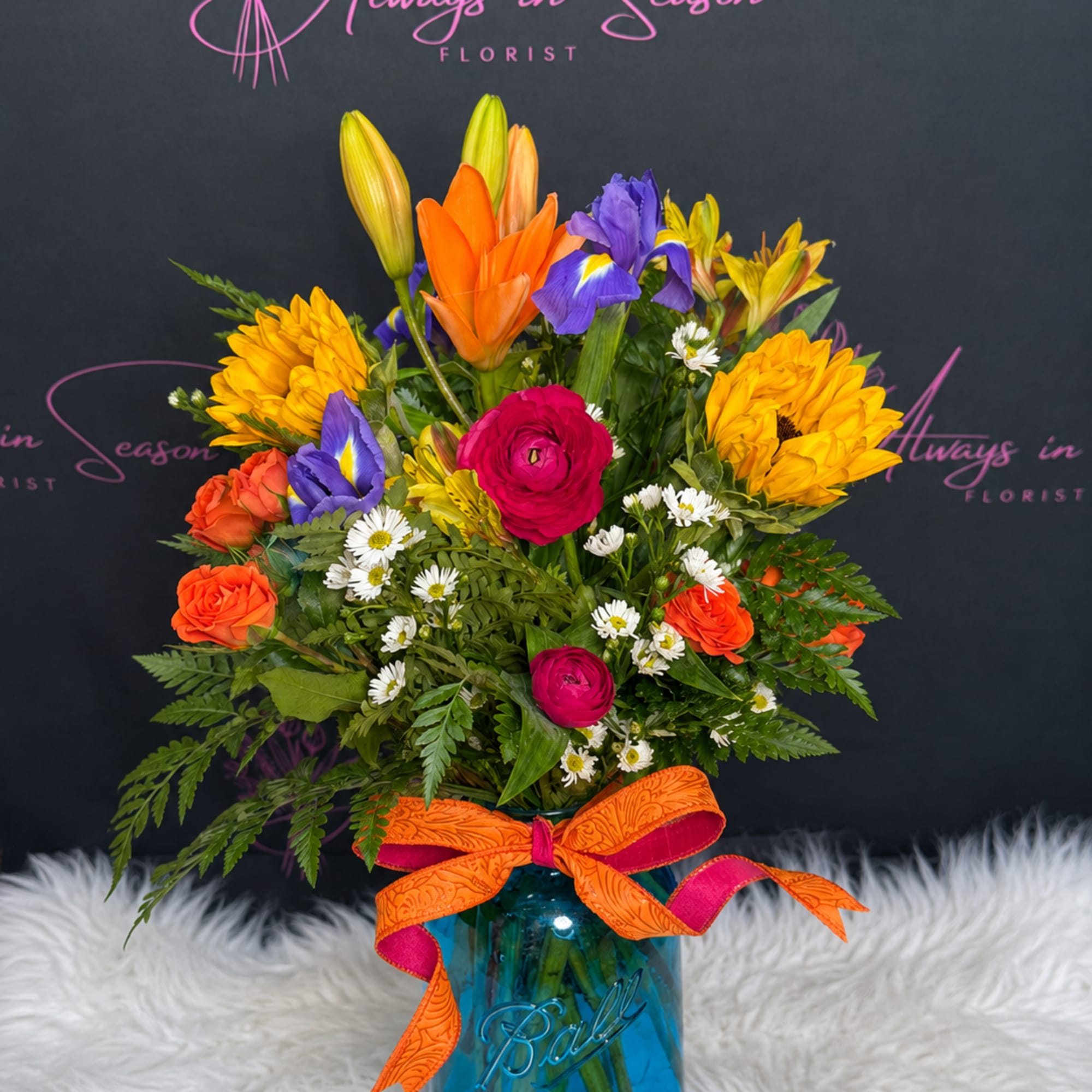 Bursting with sunshine and vintage charm, this flower arrangement is a joyful