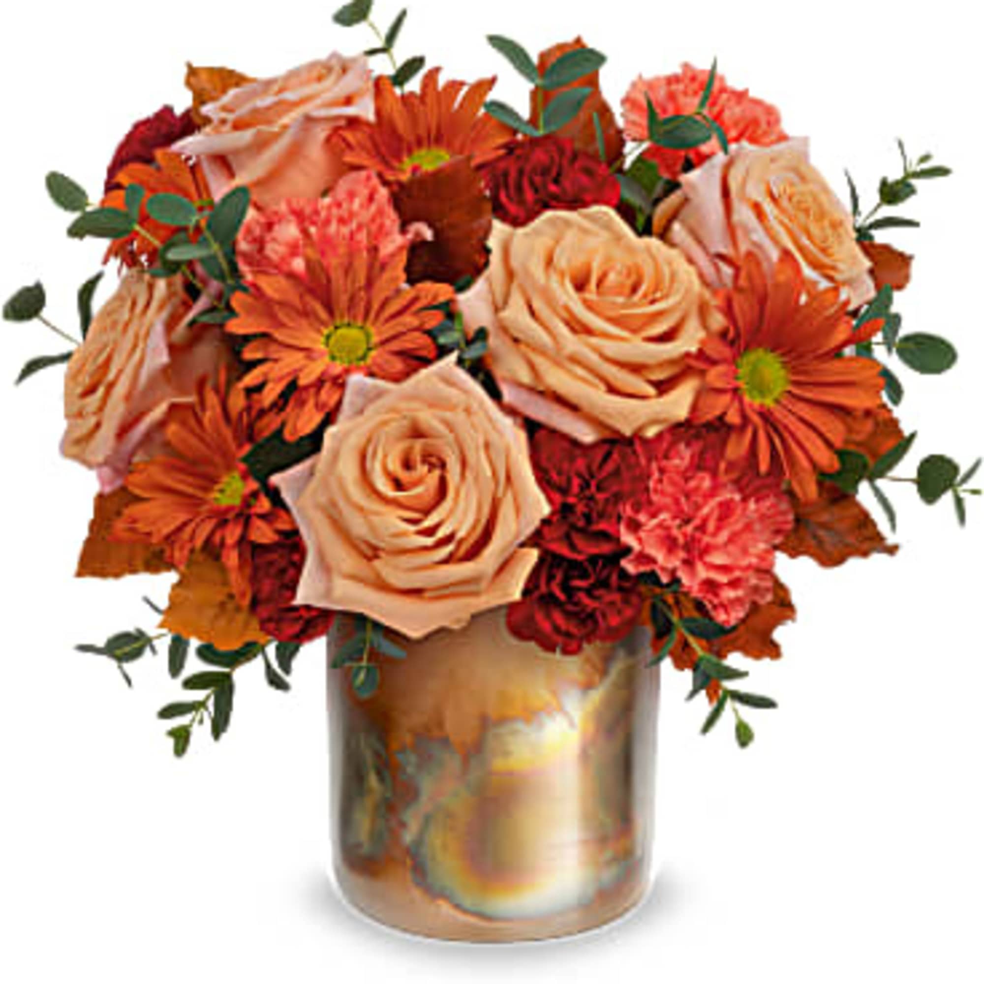 Teleflora's Copper Rose Bouquet stunning fall bouquet certainly leaves them breathless! Brimming