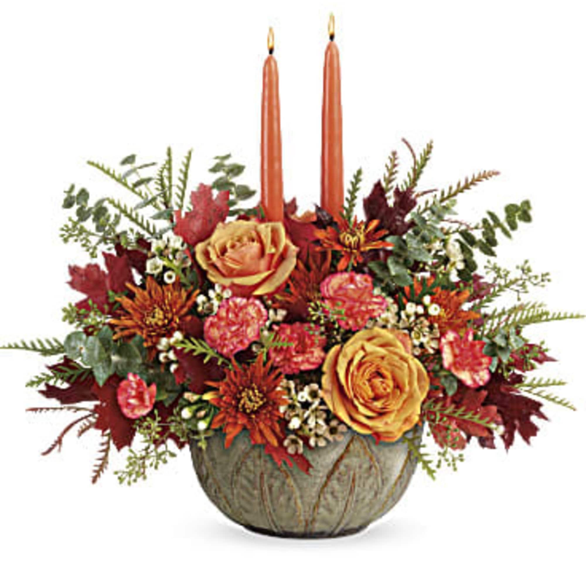 Warm their hearts and brighten their table with this lush fall rose