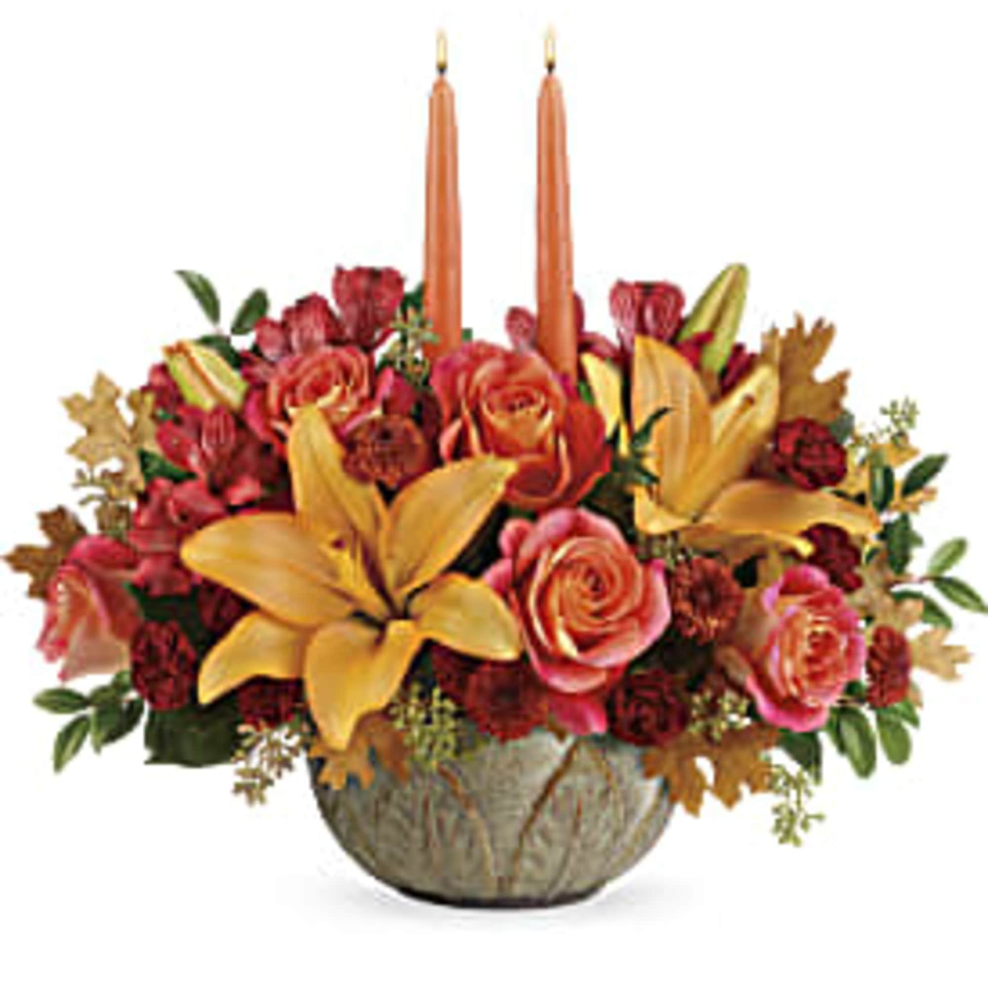 Make the season glow with this bright and bountiful fall bouquet of, photo 2 of 3
