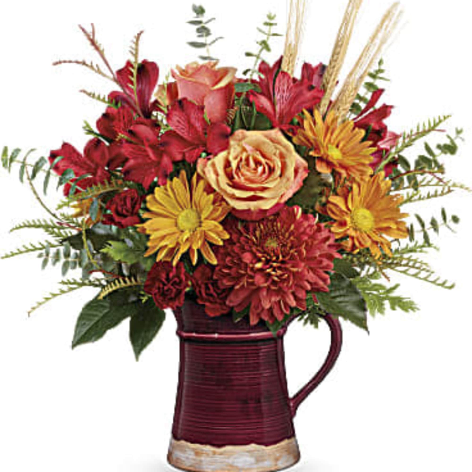 Celebrate the harvest season with the hearth-inspired hues of this lush autumnal