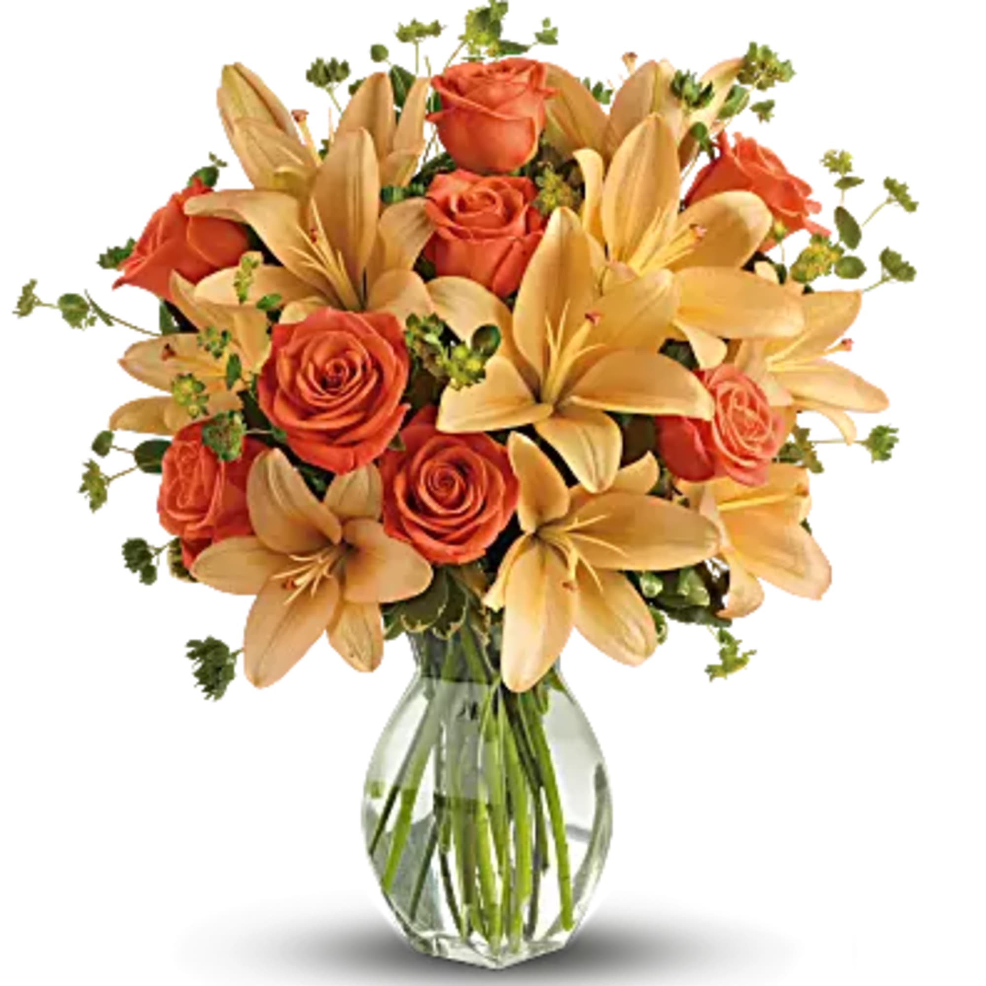 Ignite their heart with this inspirational gift of warm orange roses and, photo 3 of 3