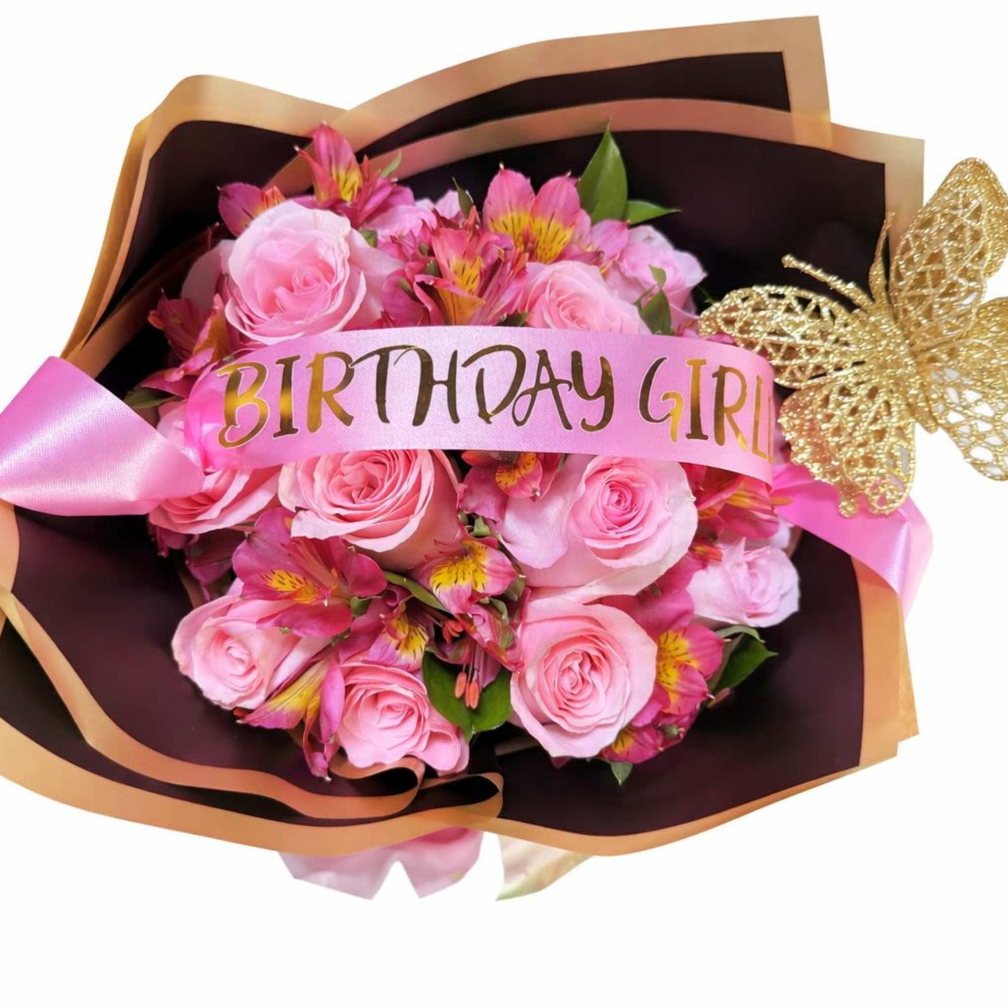 Celebrate her special day with our stunning Birthday Girl Dozen Roses Bouquet.