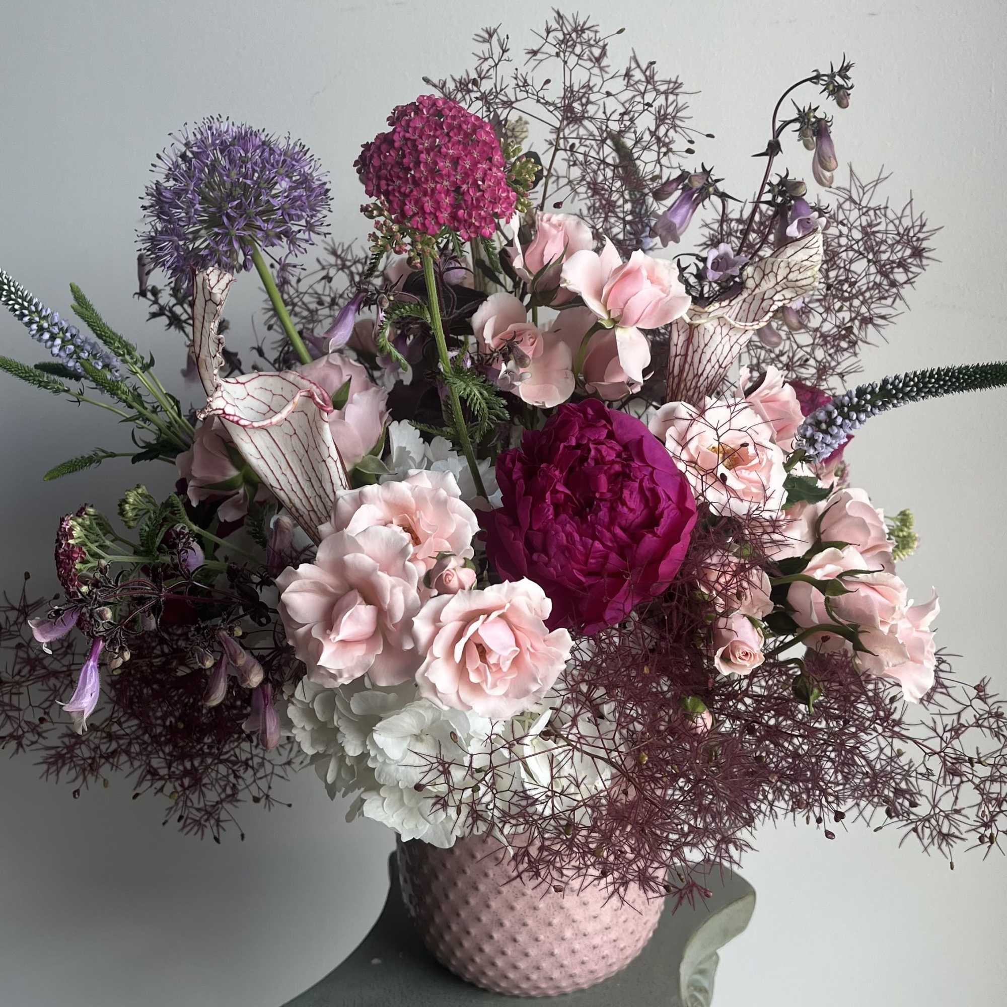A graceful blend of soft blush and rich rosy pink blooms, Lady, photo 3 of 3