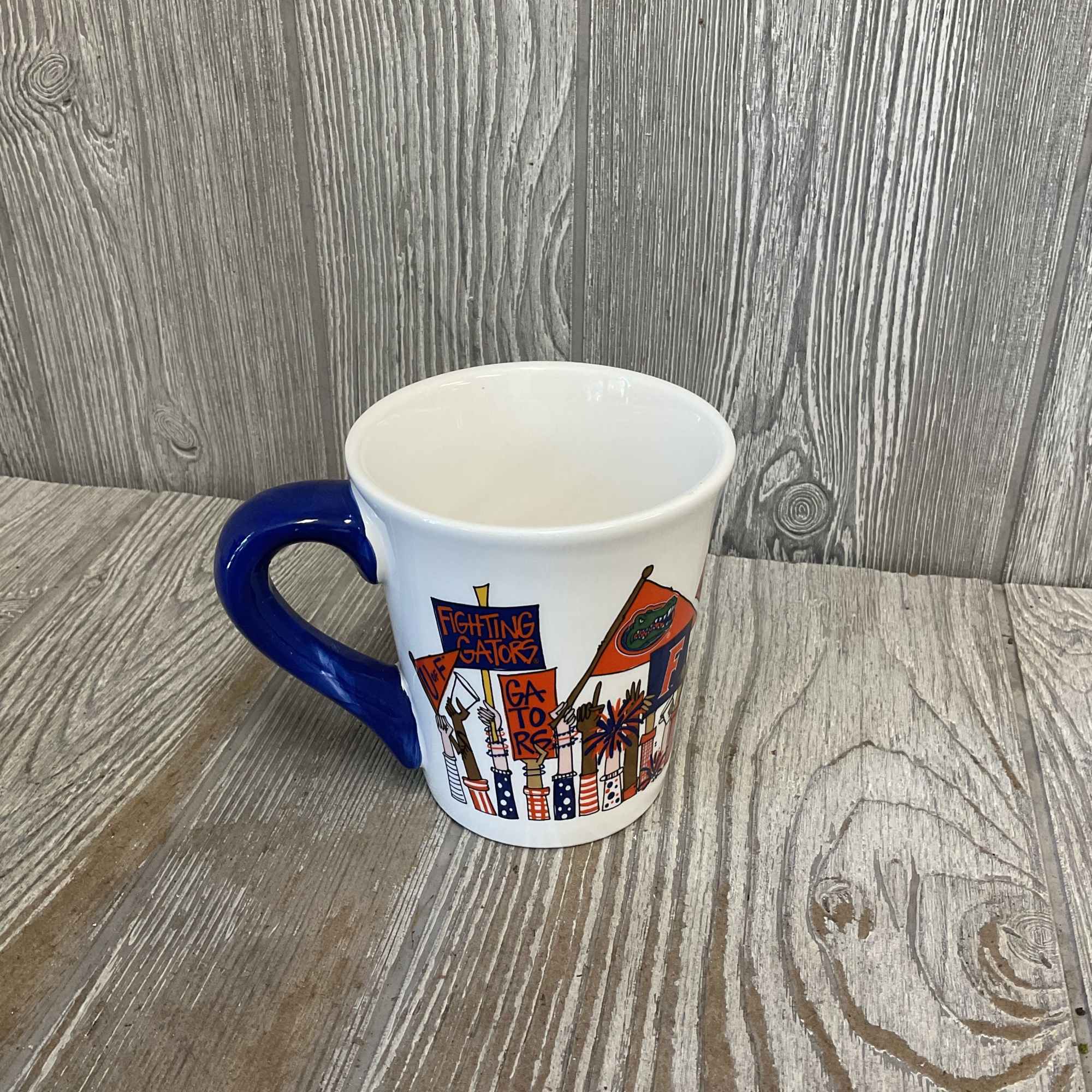 Orange roses arranged in a keepsake ceramic Gator mug!, photo 3 of 3