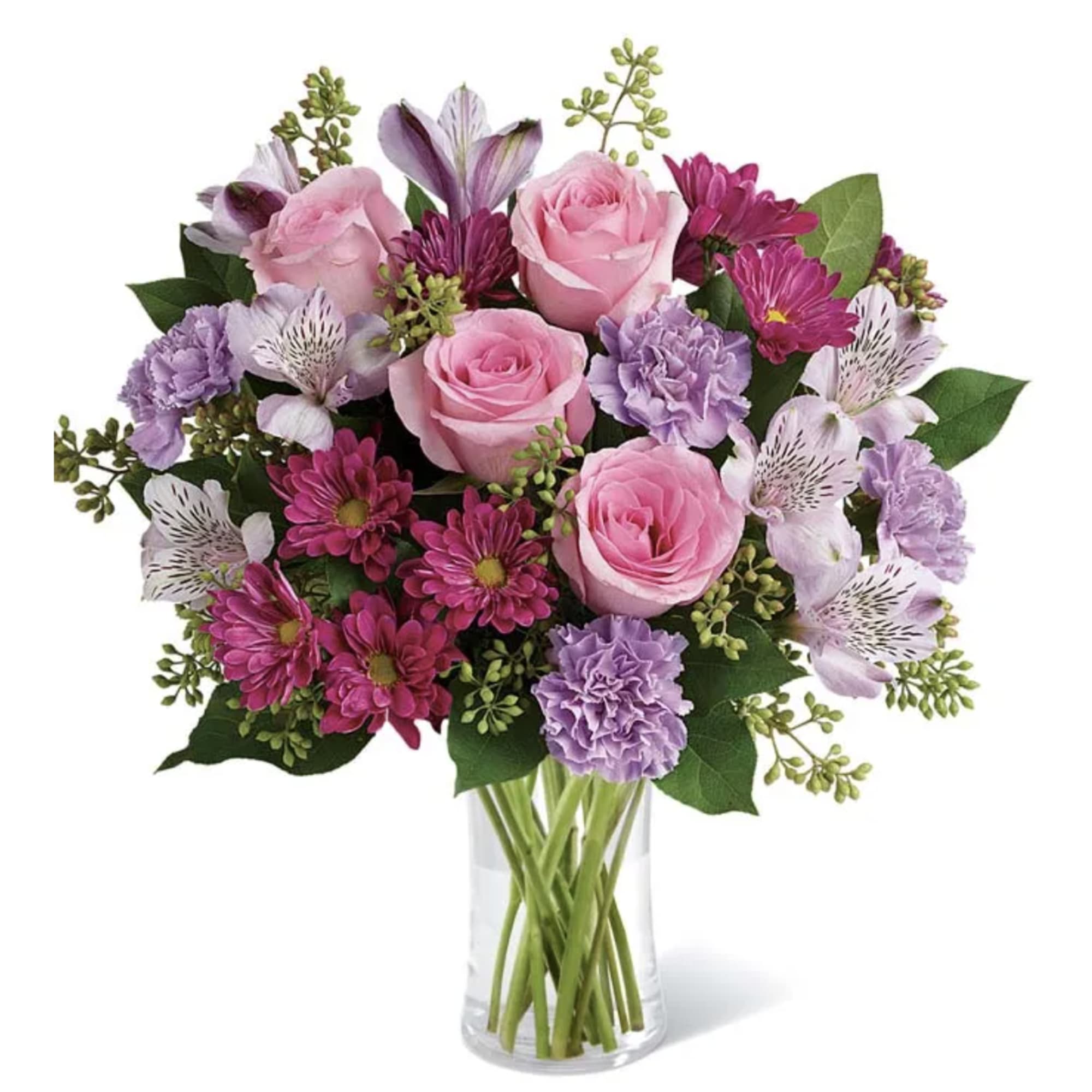 Elicit bubbly, delighted laughter by sending this effervescent bouquet! The pinks and