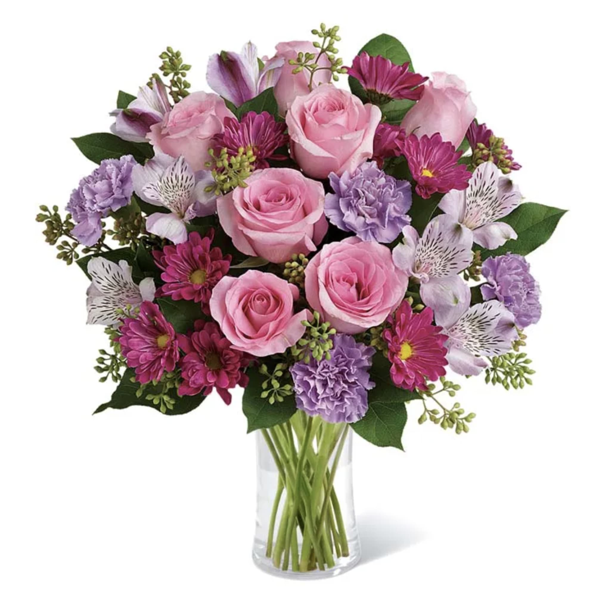 Elicit bubbly, delighted laughter by sending this effervescent bouquet! The pinks and