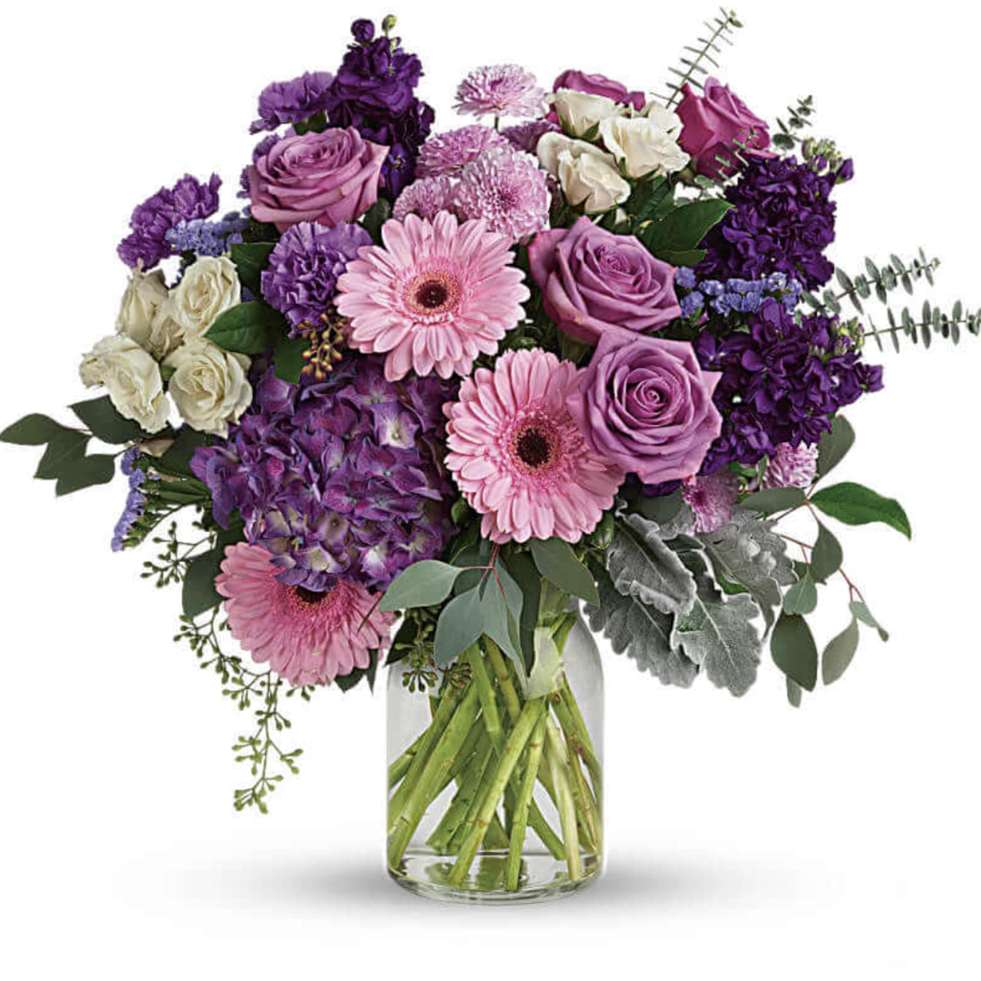 Bring beauty to any occasion with the deep purples and playful pinks