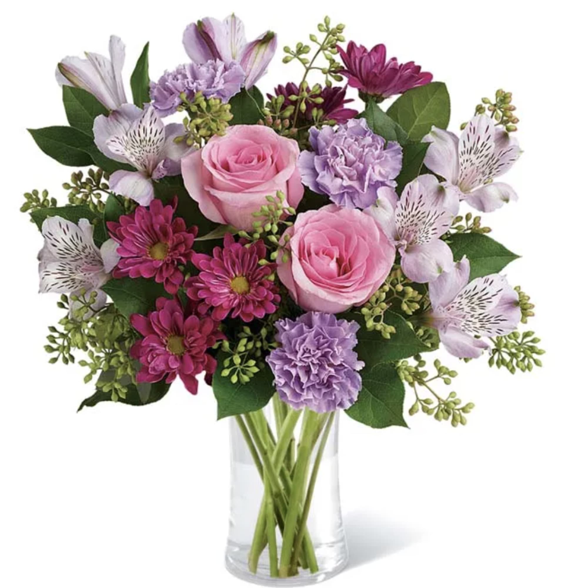 Elicit bubbly, delighted laughter by sending this effervescent bouquet! The pinks and