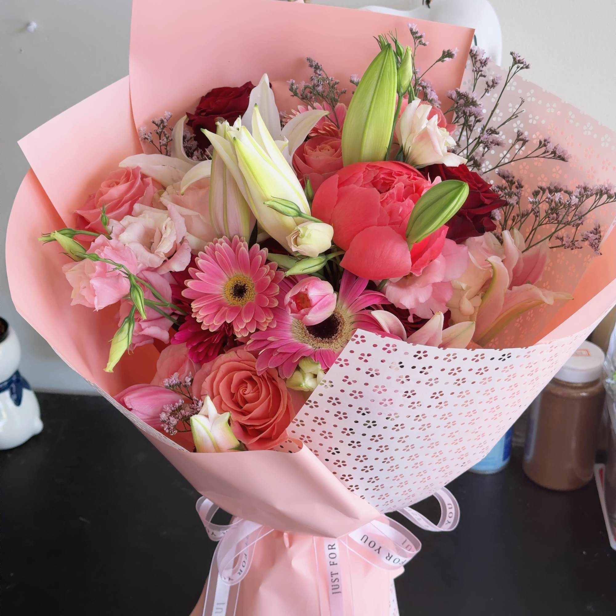 Blush Bloom Bouquet
A soft and elegant bouquet in dreamy pink tones, designed