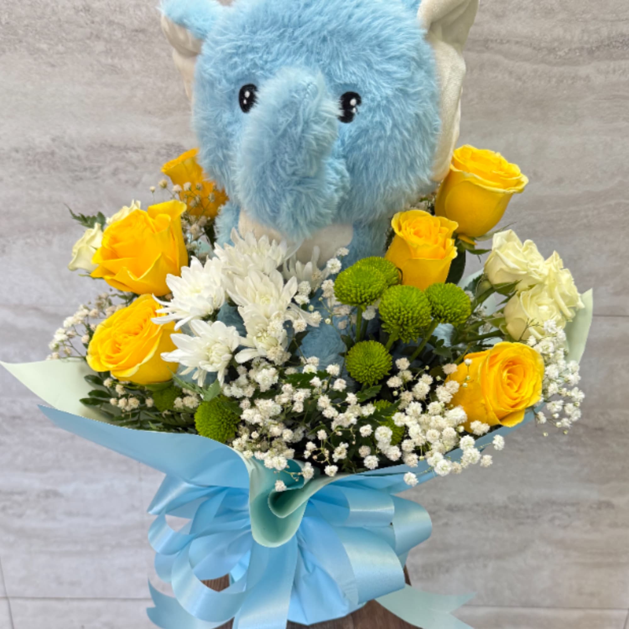 (ALL-ROUND) Little Prince Blooms is the perfect arrangement to celebrate a newborn