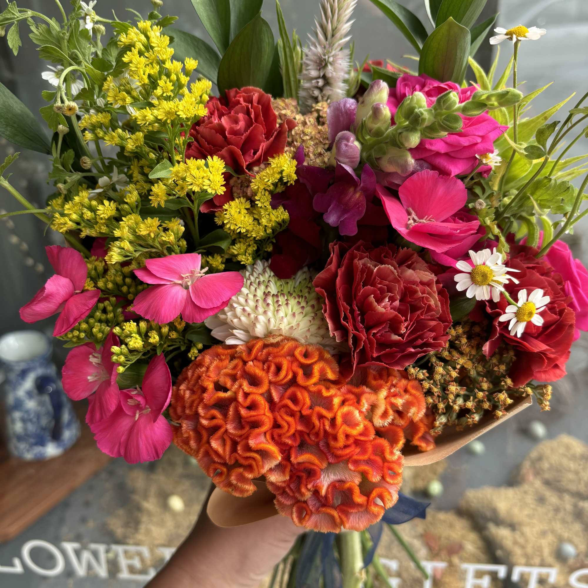 This hand tied bouquet is filled with summer&rsquo;s best blooms the season