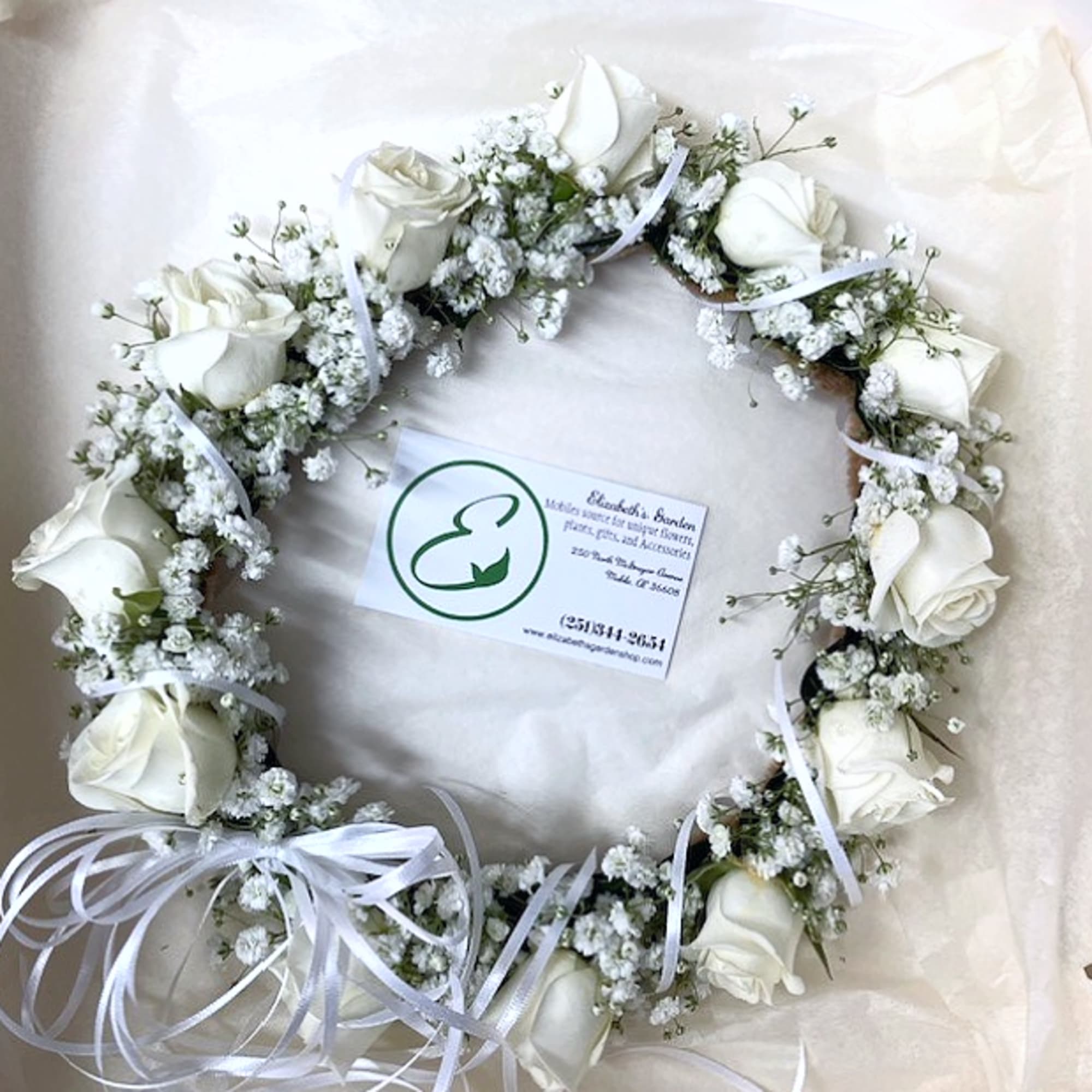 Elevate your special moments with our Floral Crown or Halo with Tiny