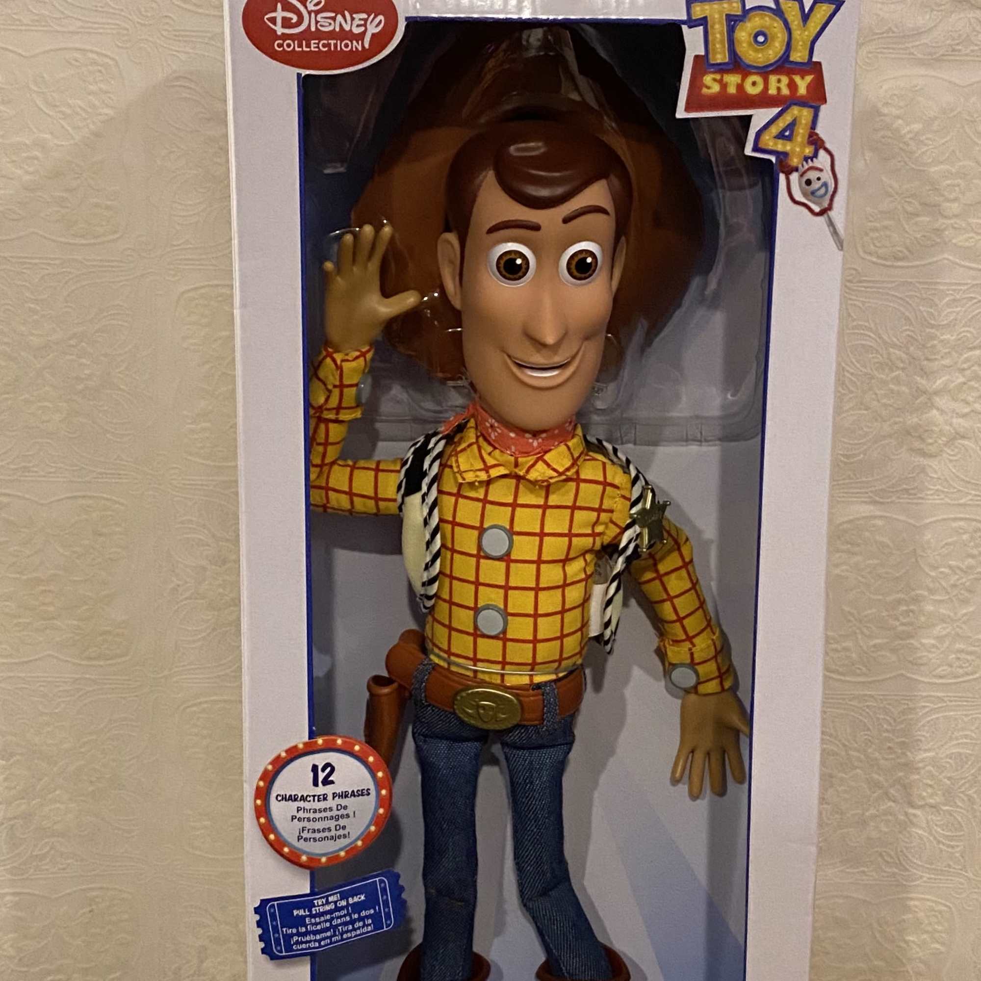 Toy Story Woody action figure in a display box