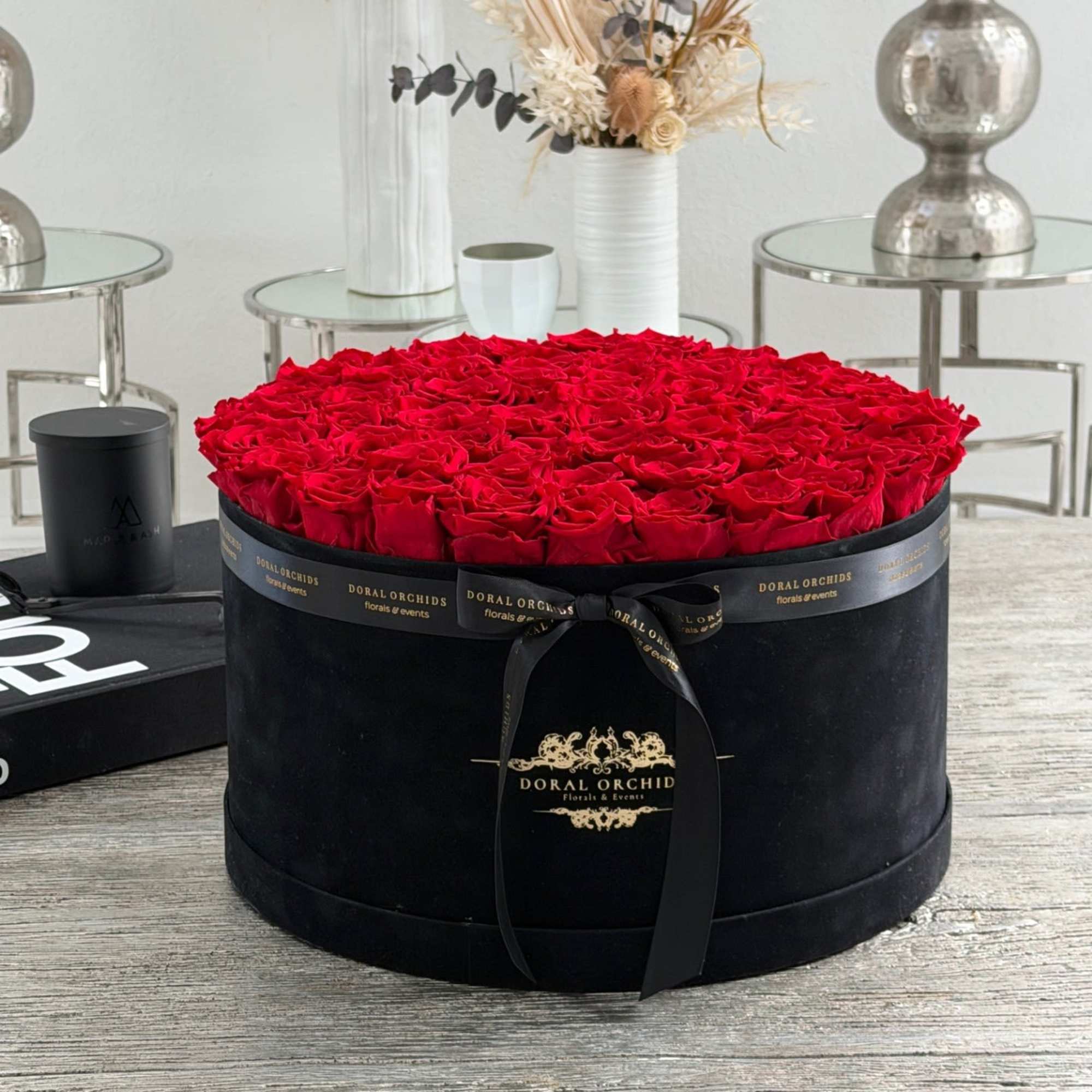 A striking expression of luxury and romance, this grand round arrangement features, photo 2 of 2