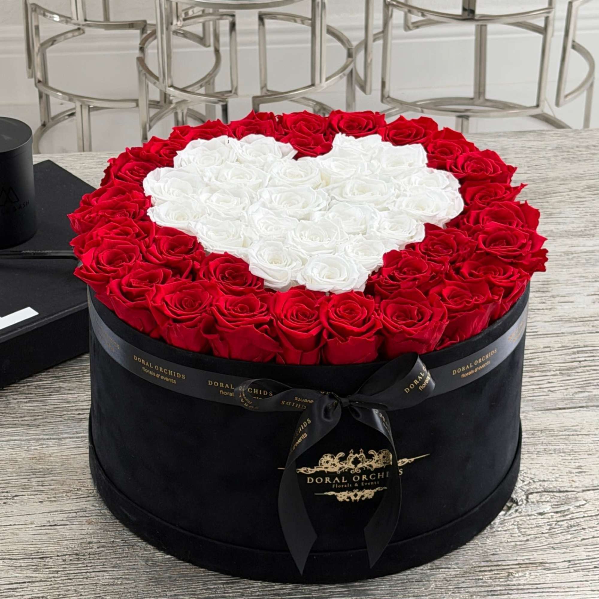A bold and romantic statement, this luxury velvet box features 50+ premium, photo 2 of 2